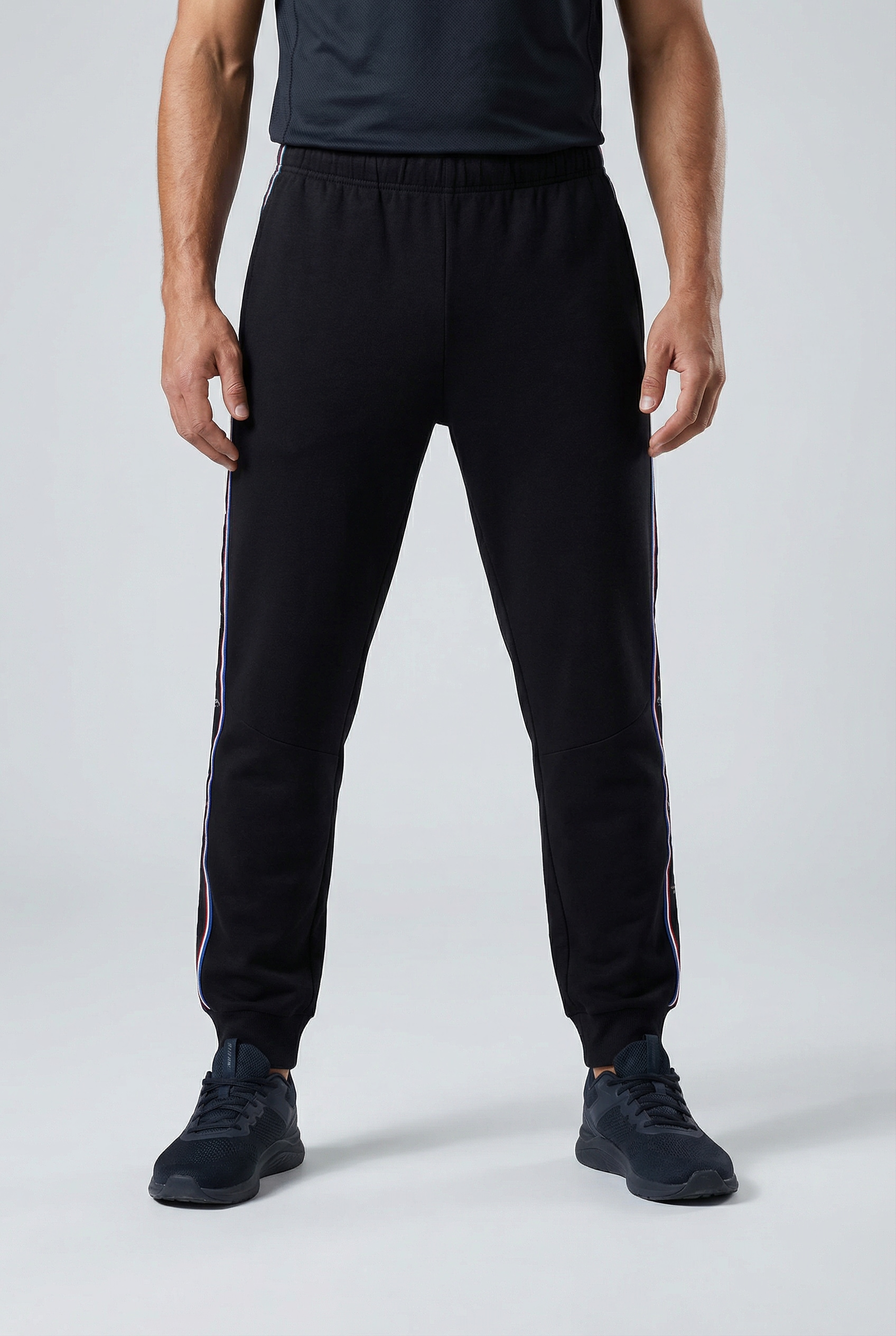 Image of Champion Jogginghose "Sports-inspired Interlock Rib Cuff Pants with Tape detailing" ohne Verschluss, mit Rippbündchen am Beinabschluss