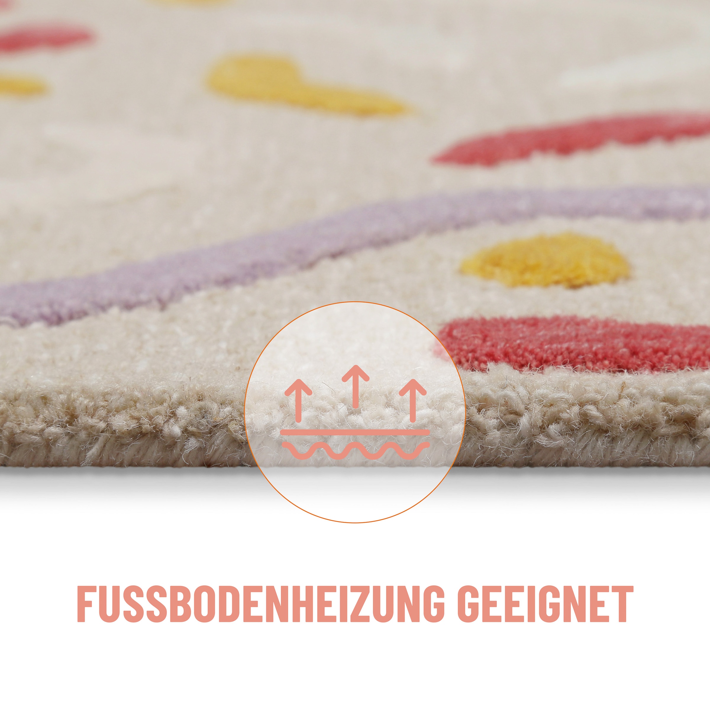 SMART KIDS Tapis pour enfants »Confetti 2.0« Rectangulaire 16 mm Höhe Tapis enfant et de jeu, effet relief, laine vierge, chambre d'enfant