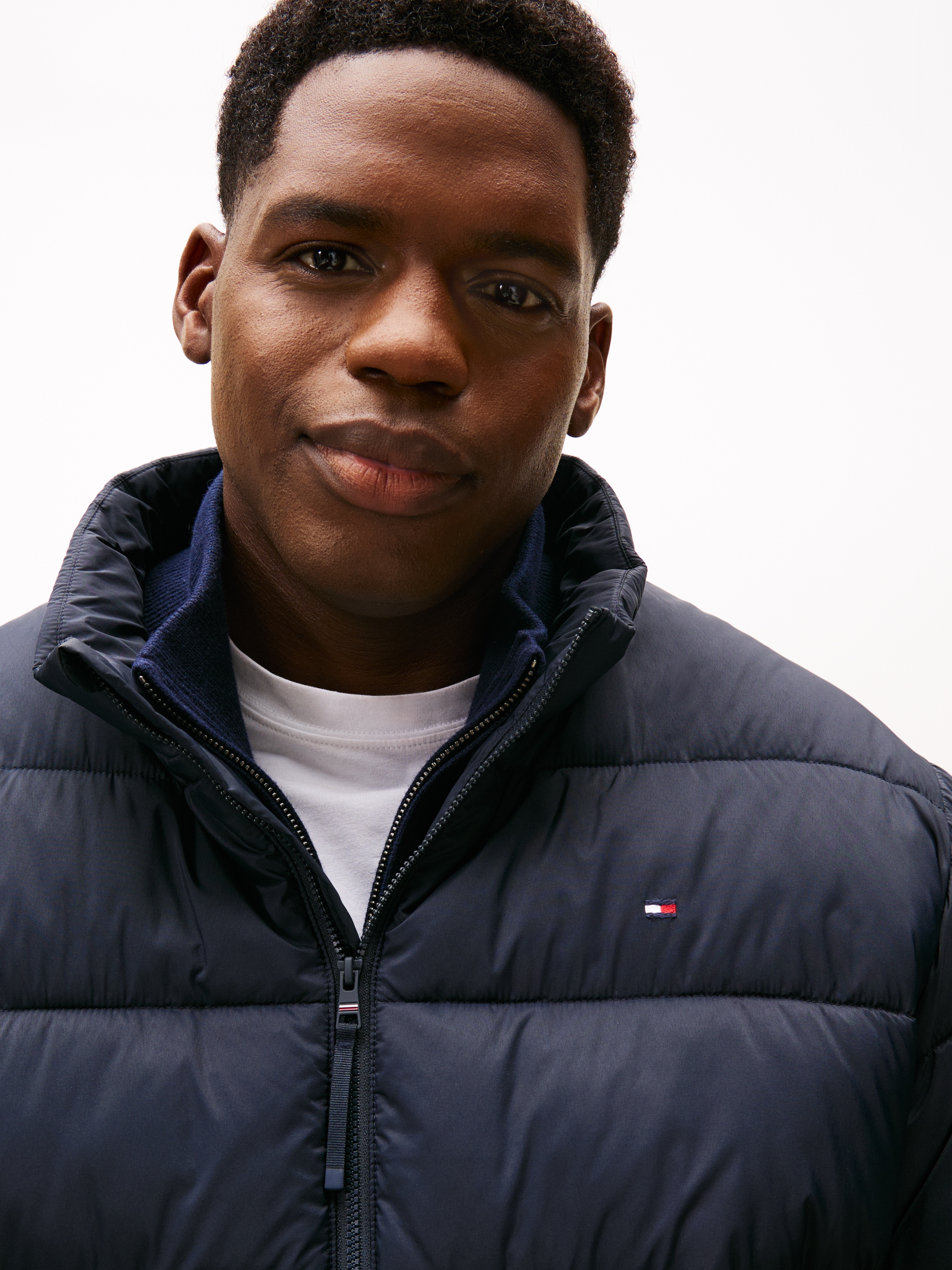 Tommy Hilfiger Big & Tall Steppjacke »STAND COLLAR JACKET«, ohne Kapuze, Winterjacke, Outdoorjacke, Steppjacke; Grosse Grössen
