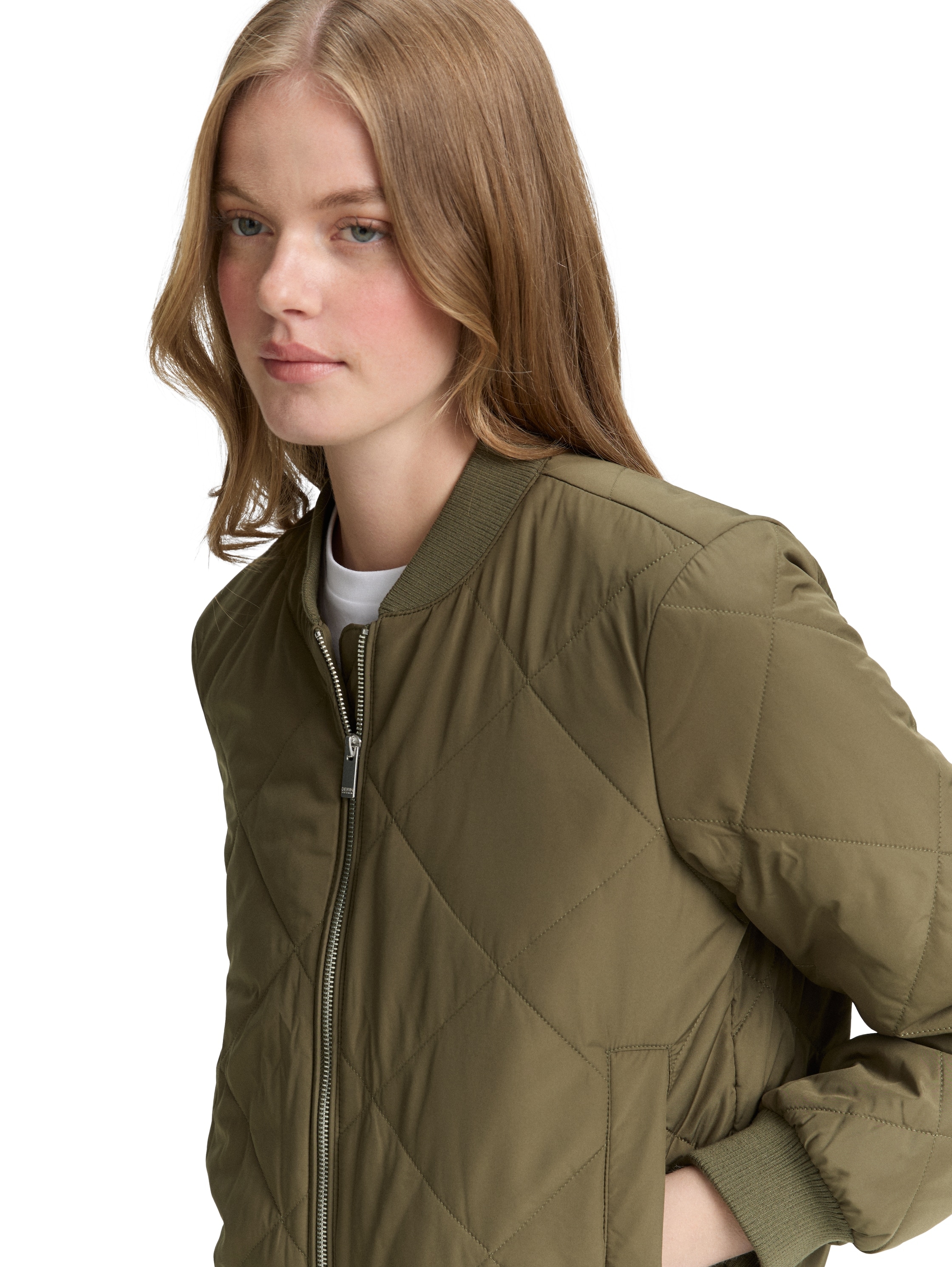 TOM TAILOR Denim Bomberjacke, ohne Kapuze, mit Strukurmuster