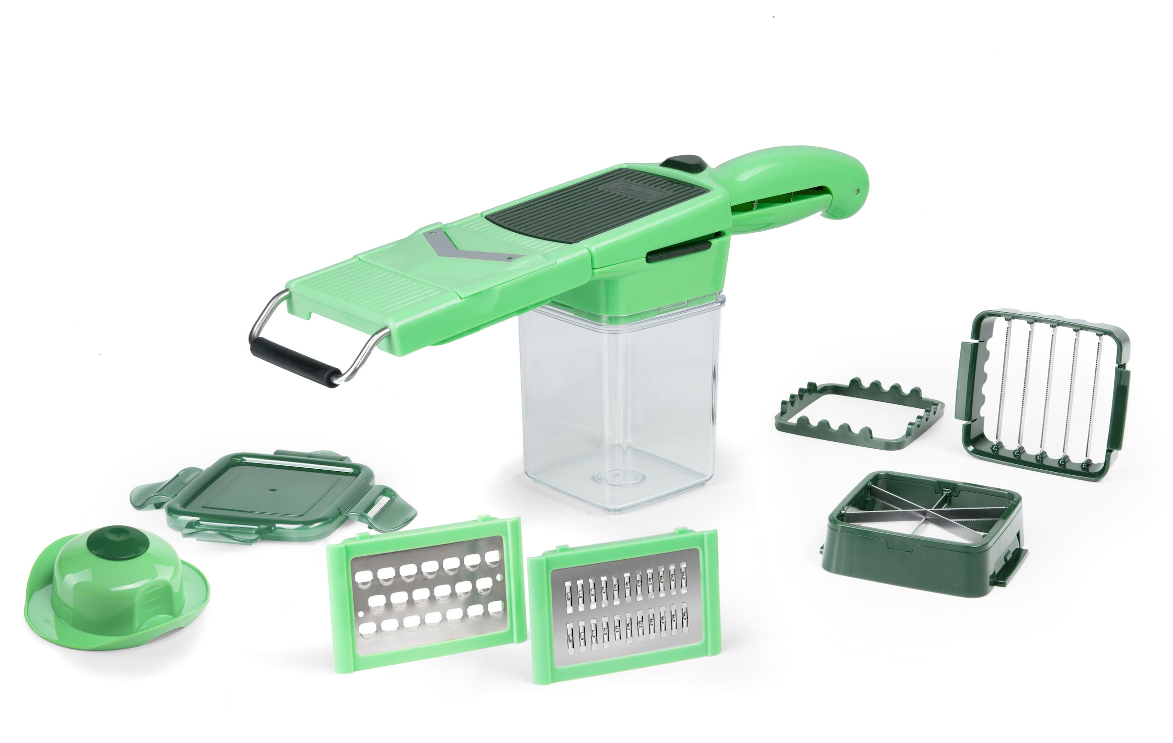 Genius Bratpfanne »Cerafit Mont Blanc 20 cm inkl. Nicer Dicer Quick Professional« Edelstahl 18/10 Set, 13 Stk. tlg. Abnehmbarer Griff, hitzebeständig, spülmaschinengeeignet