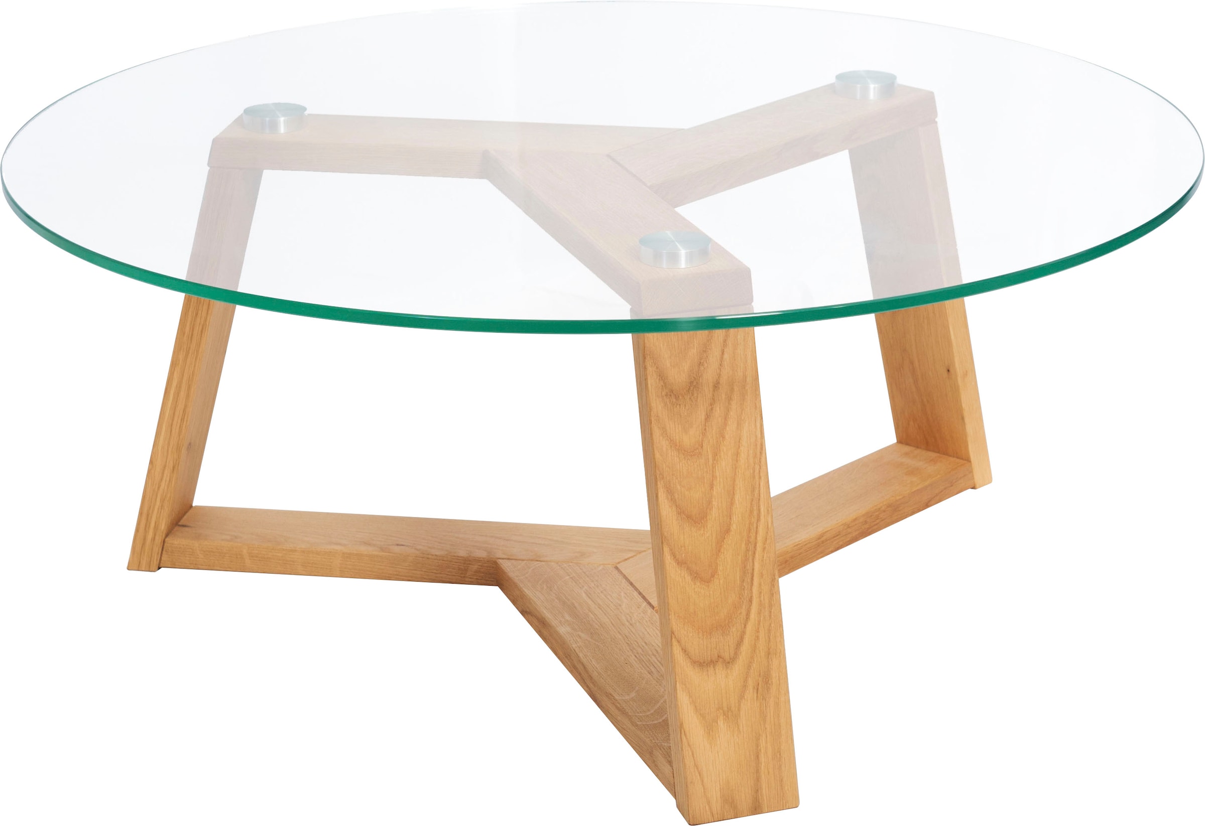 Home affaire Couchtisch »Mantua«, Durchmesser Glastischplatte: 90 cm