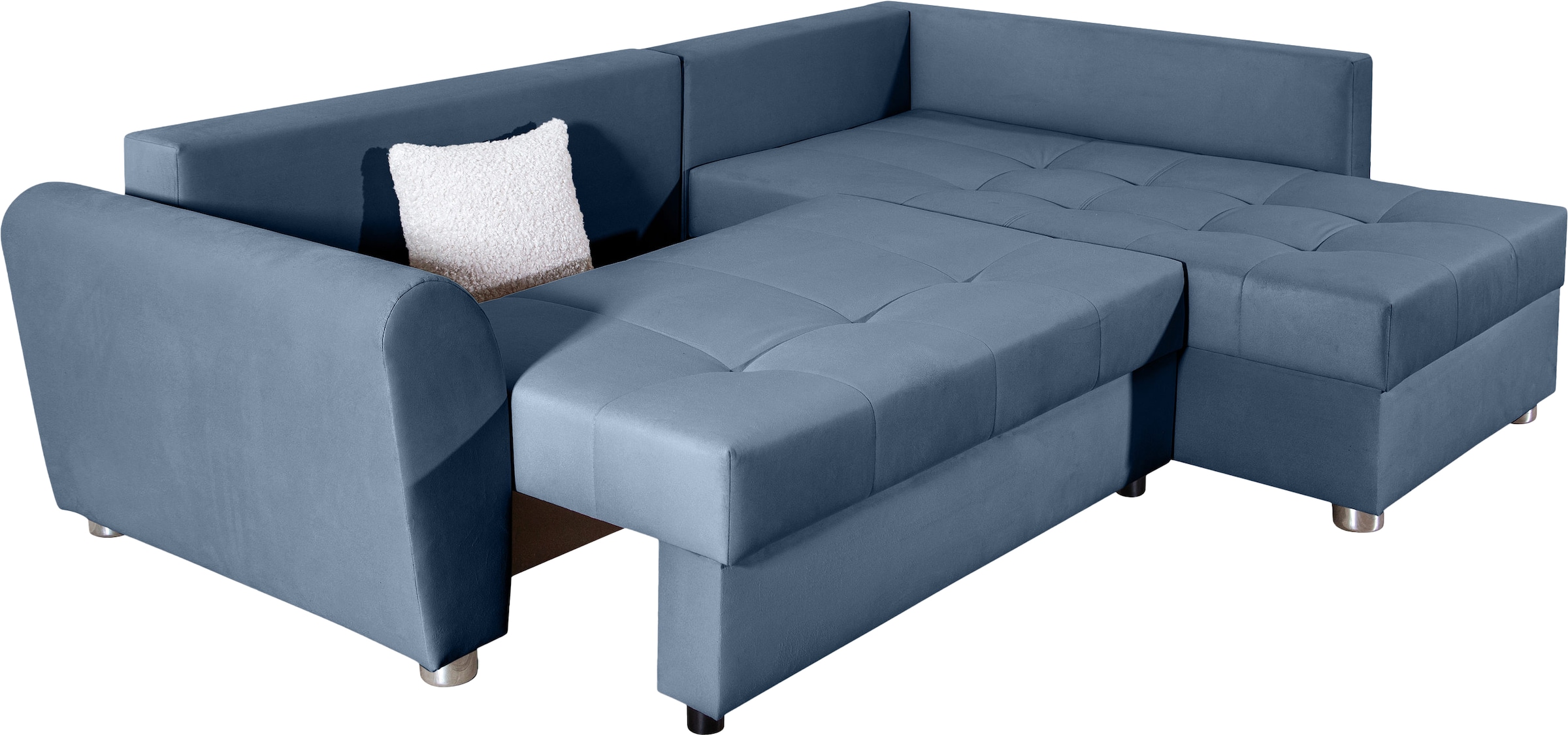 COLLECTION AB Ecksofa »Jana L-Form« inkl. Bettfunktion,Bettkasten und Bonnelfederkern