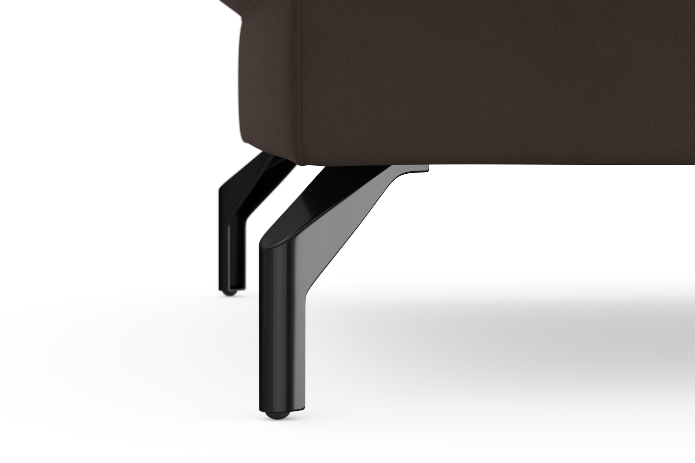 sit&more Hocker »Fashion«, inklusive Federkern, mit hochwertigen, schwarzen Metallfüssen