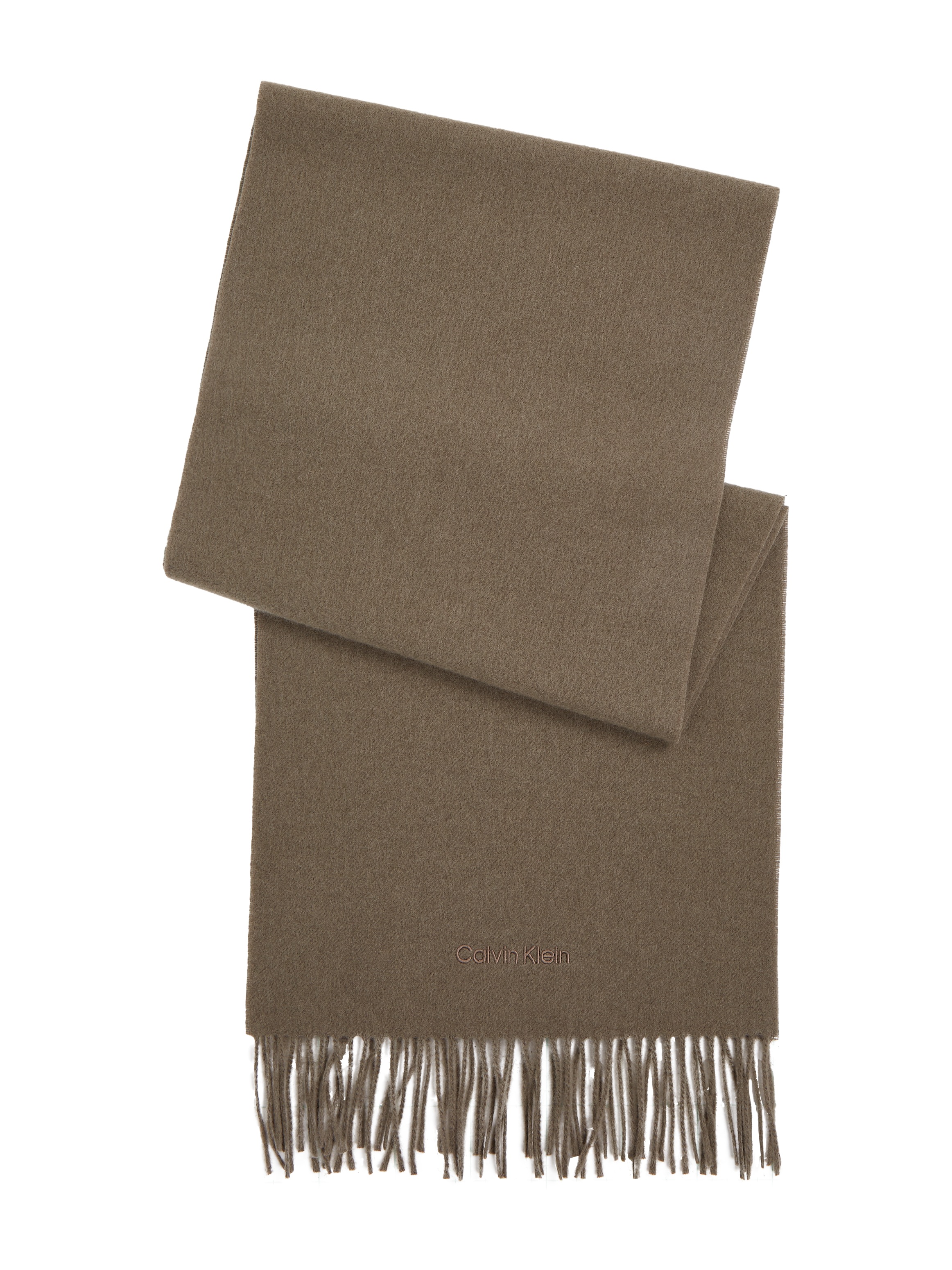 Calvin Klein Schal »CLASSIC WOOL SCARF«, mit Logostickerei