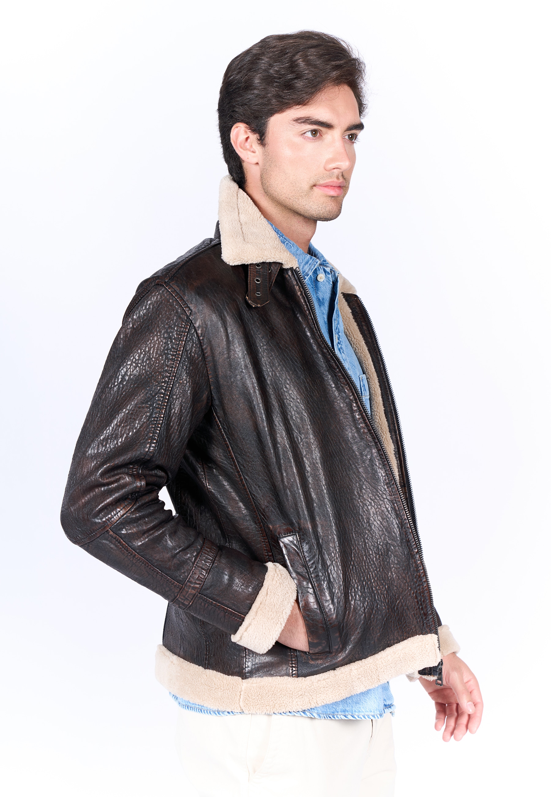 Freaky Nation Veste en cuir »Cozy Vibe-FN«