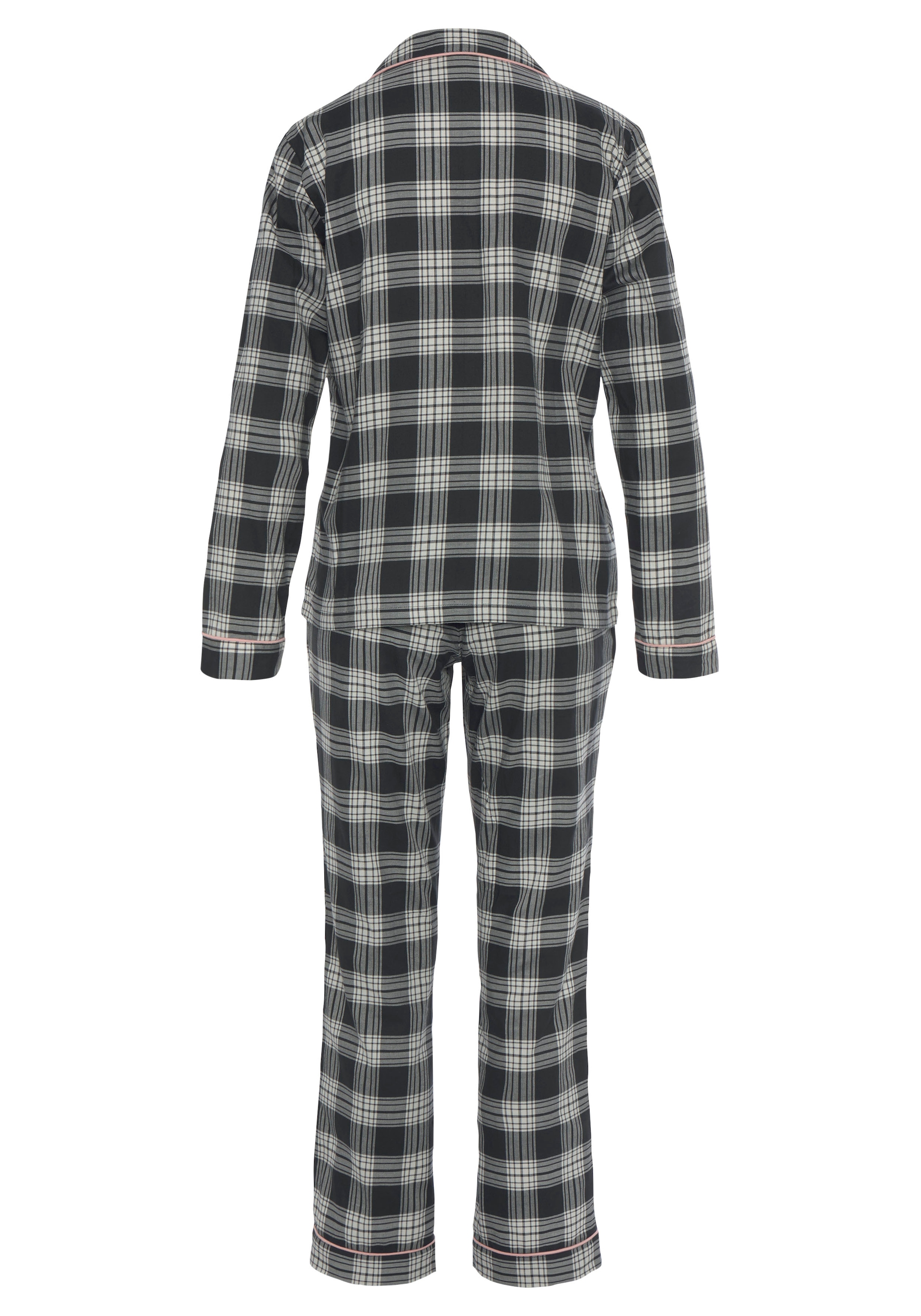 H.I.S Pyjama, (Set, 2 tlg.), aus Flanell mit Allover-Karomuster