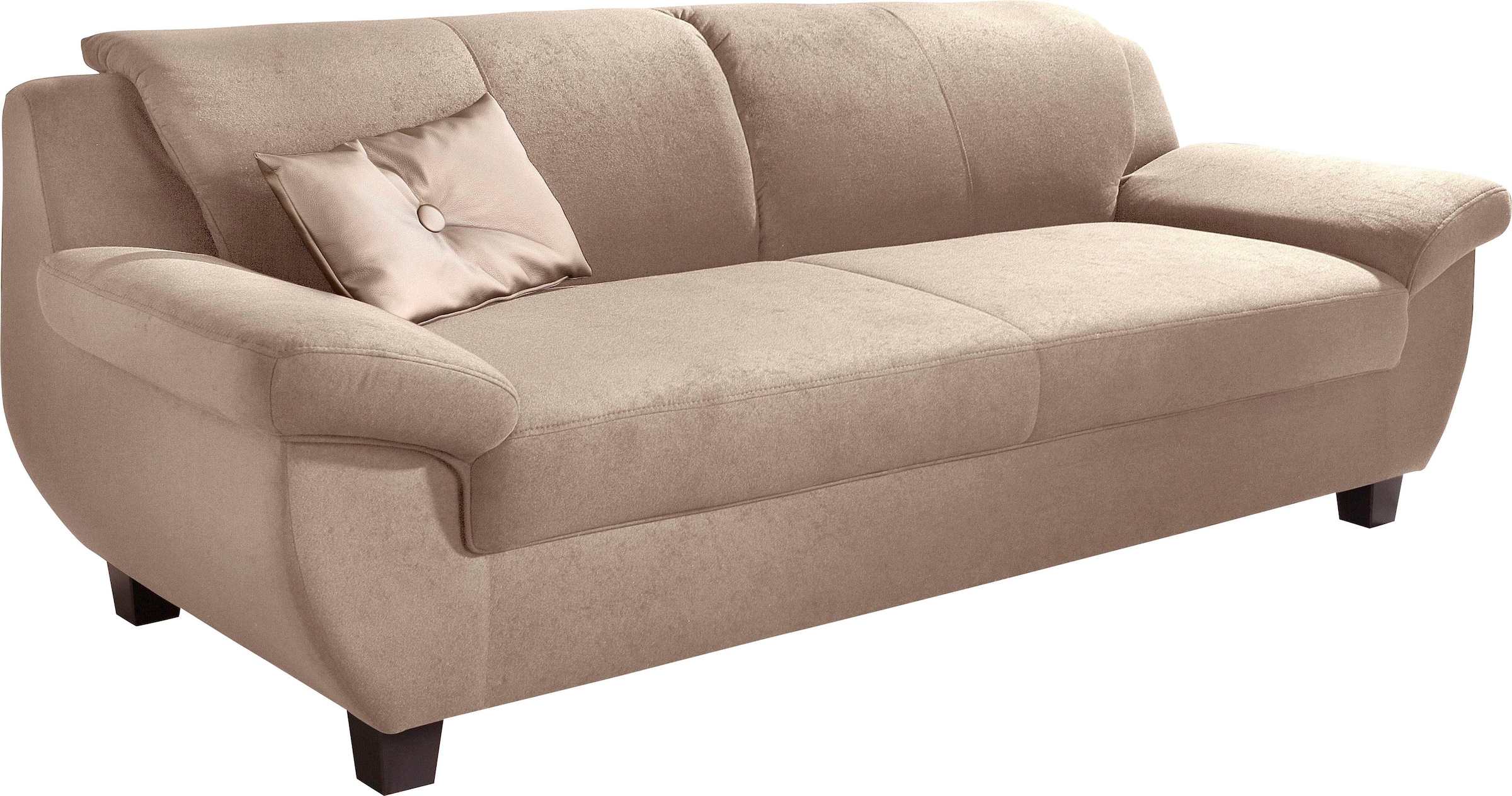 Image of Home affaire 3-Sitzer "Yesterday Couch, B/T: 207/91 cm, belastbar bis 140kg/ Sitz" Microfaser, natur