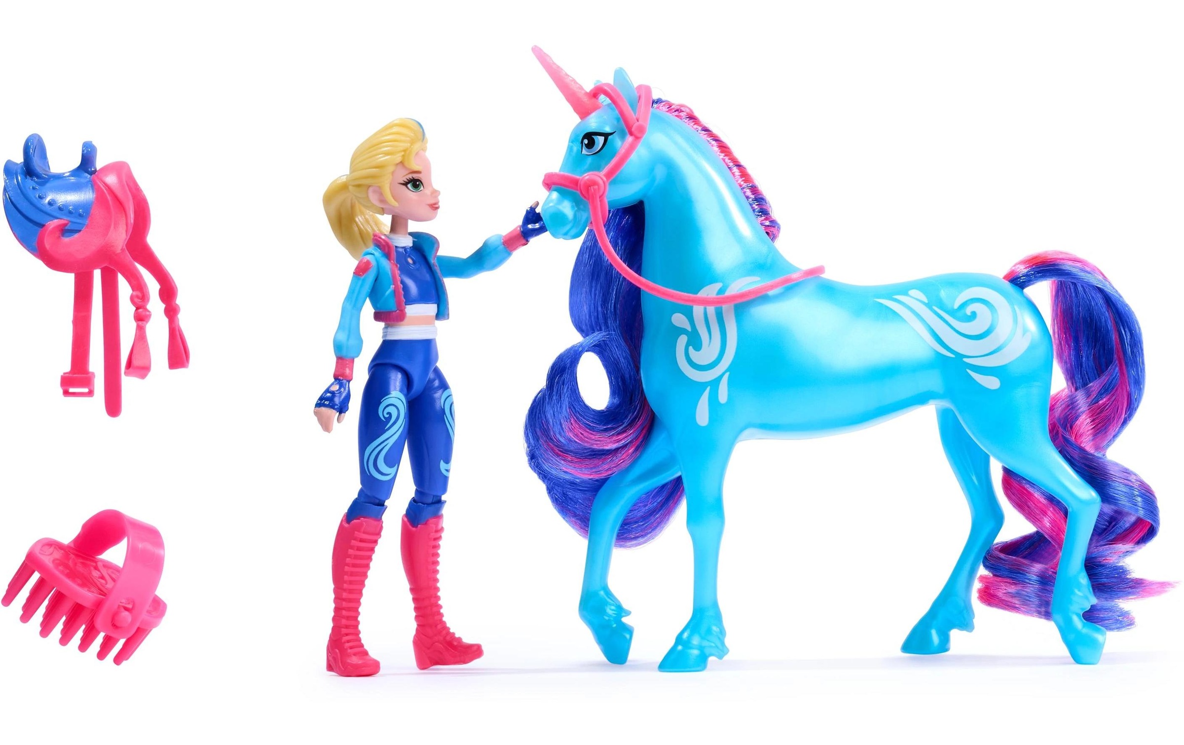 Anziehpuppe »Spinmaster Unicorn Academy Isabel Doll & River Unicorn«
