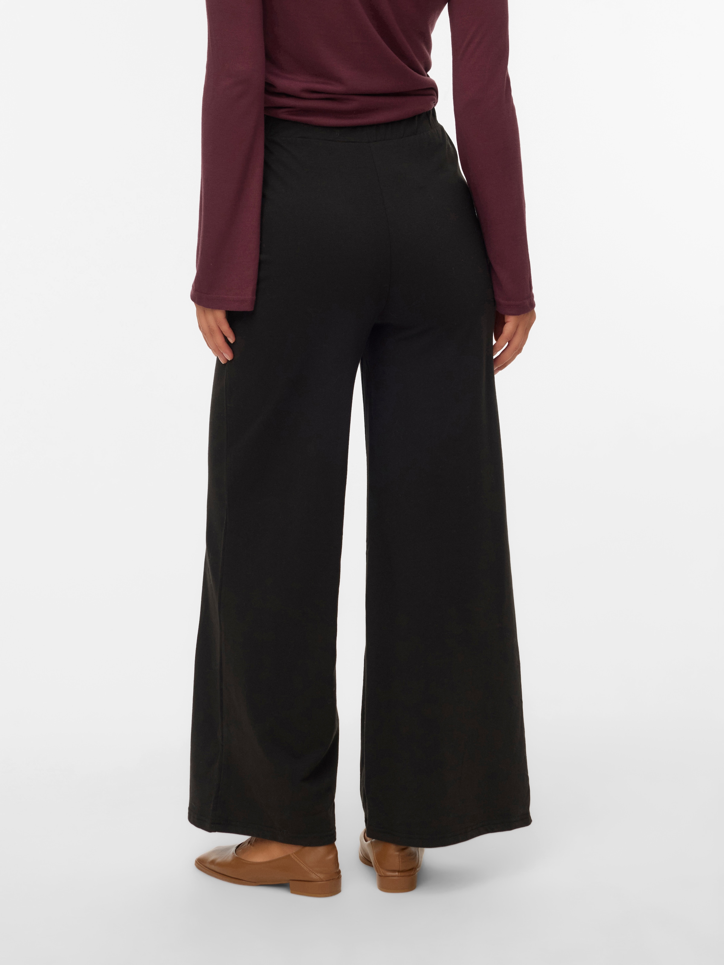 Mamalicious Jerseyhose »MLAMILA WIDE JRS PANTS HW NOOS«  Materialmix, regular fit, high Waist