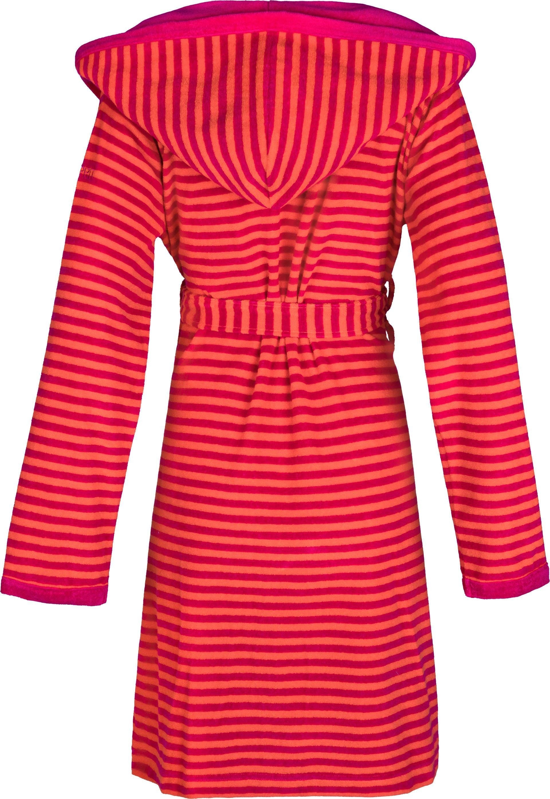 Esprit Damenbademantel »Striped Hoody«, (1 St., mit Gürtel), mit Kapuze, gestreift