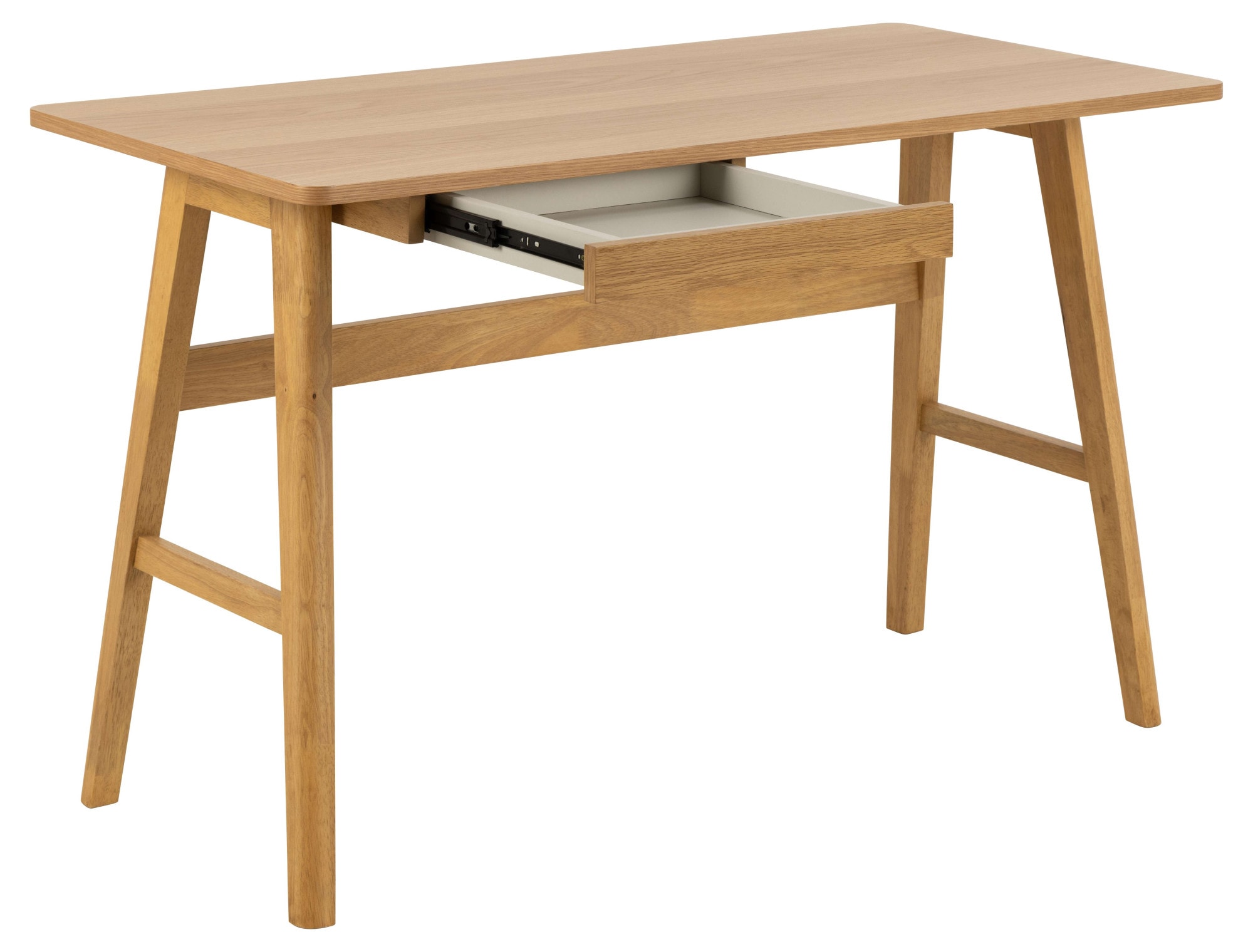 Image of ACTONA GROUP Schreibtisch "Barnett" Schreibtisch, Schublade matt Eiche Lack Furnier,120x60x75cm