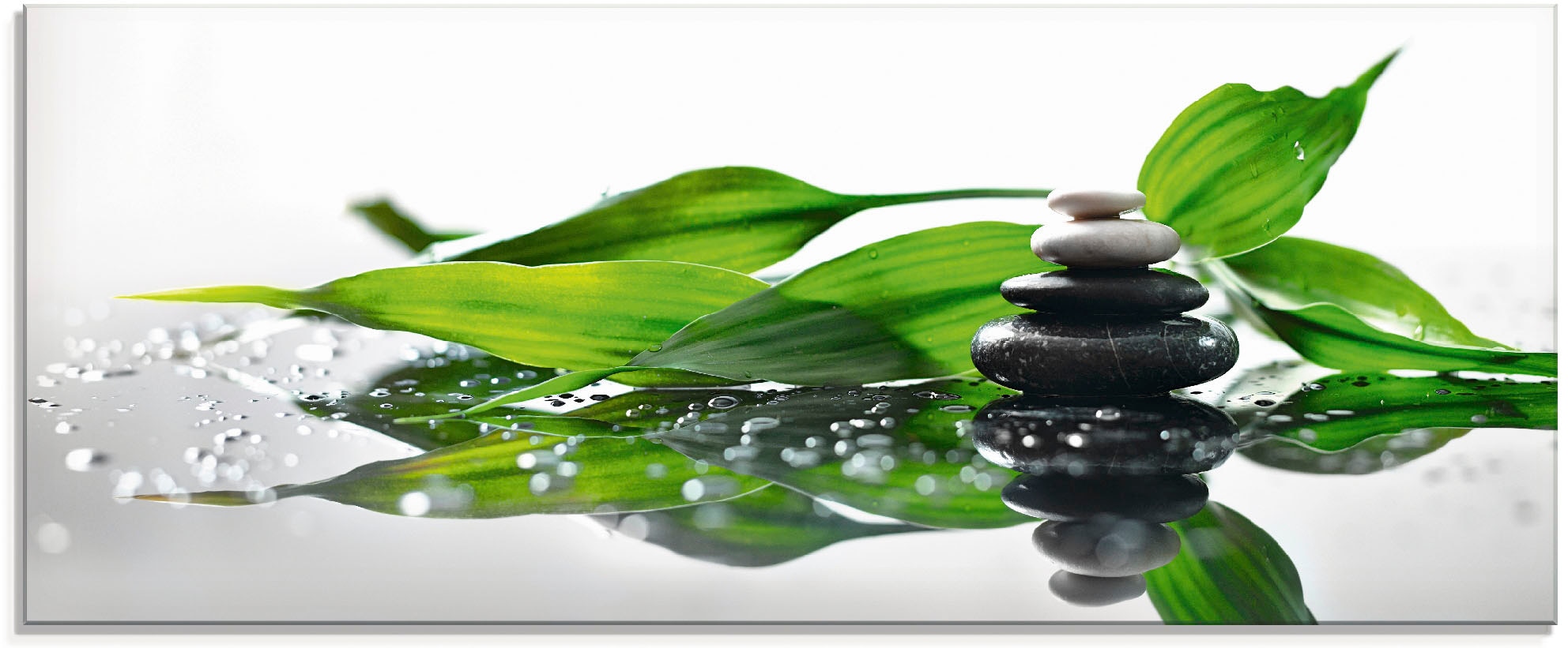 Image of Artland Glasbild "Spa mit Steinen und Bambus" Zen 1 Stk. tlg. in verschiedenen Grössen