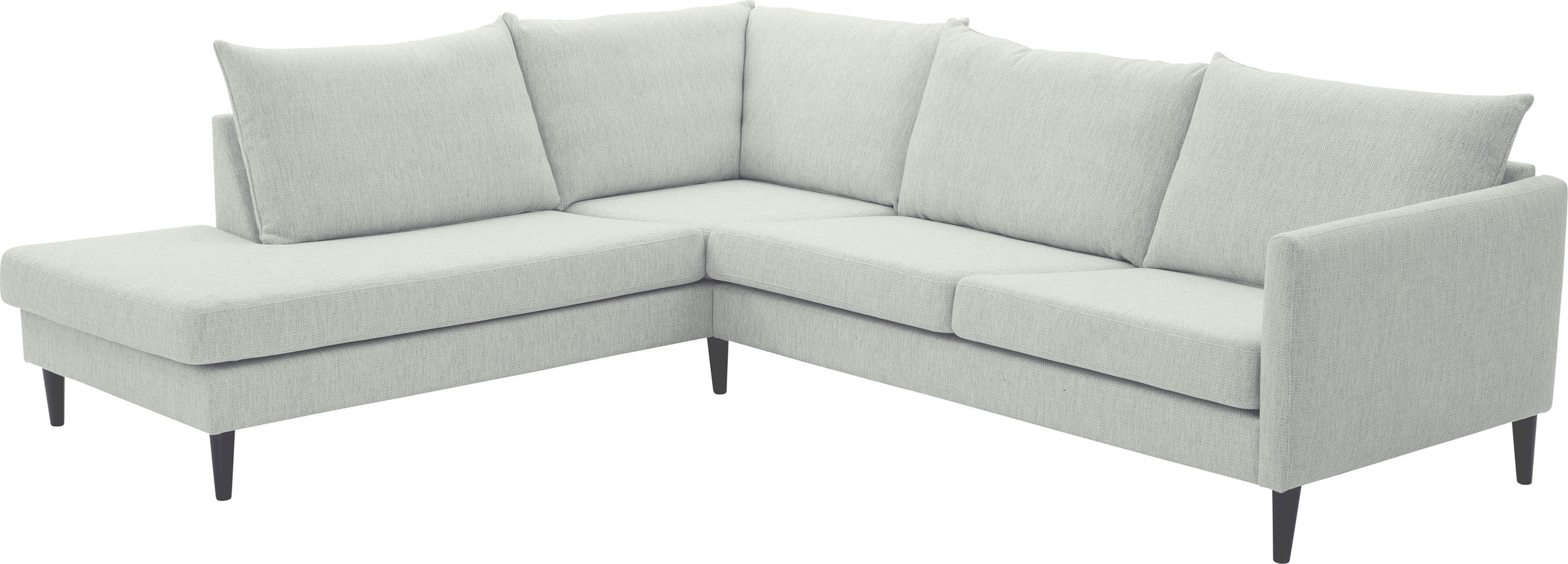 ATLANTIC home collection Ecksofa »Rekvik L-Form«, mit Wellenunterfederung, mit Massivholzfüssen