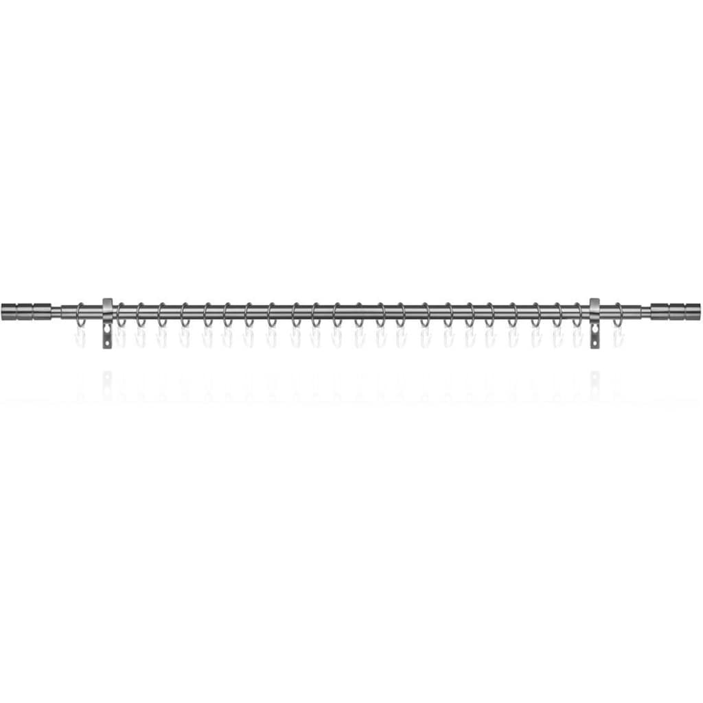 LICHTBLICK ORIGINAL Gardinenstange »Gardinenstange Zylinder, 20 mm, ausziehbar, 1 läufig 130 - 240 cm«, 1 läufig-läufig, ausziehbar, Einläufige Vorhangstange mit Ringen für Gardinen und Stores.