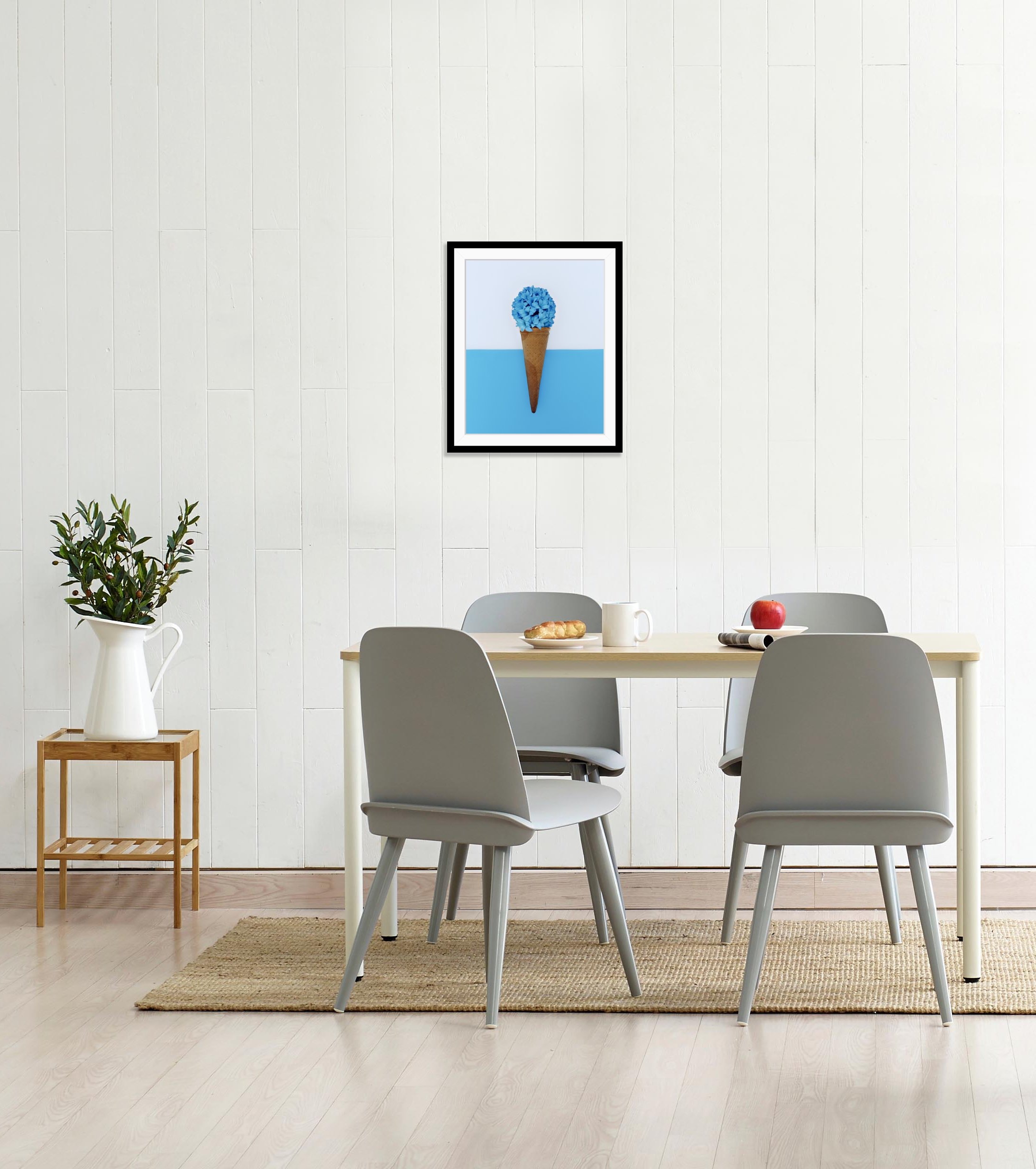queence Bild »Kira«, Eis-Süssigkeiten-Süssspeisen-Pflanzen-Pflanzenbilder-Humor-Blumen, HD Premium Poster-Druck inkl. Holzrahmen