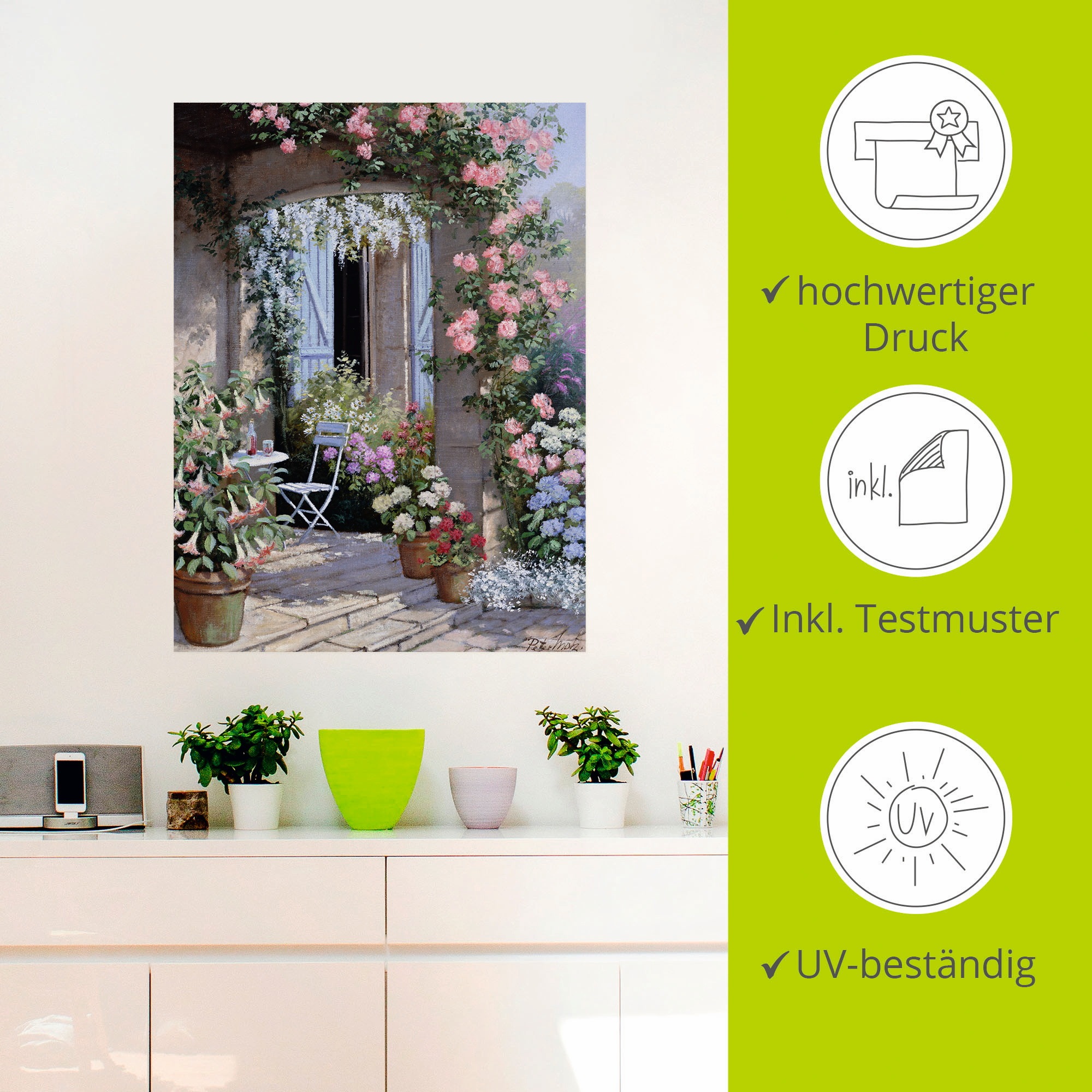 Artland Wandbild »Blumenangebot«, Garten, (1 St.), als Leinwandbild, Poster, Wandaufkleber in verschied. Grössen