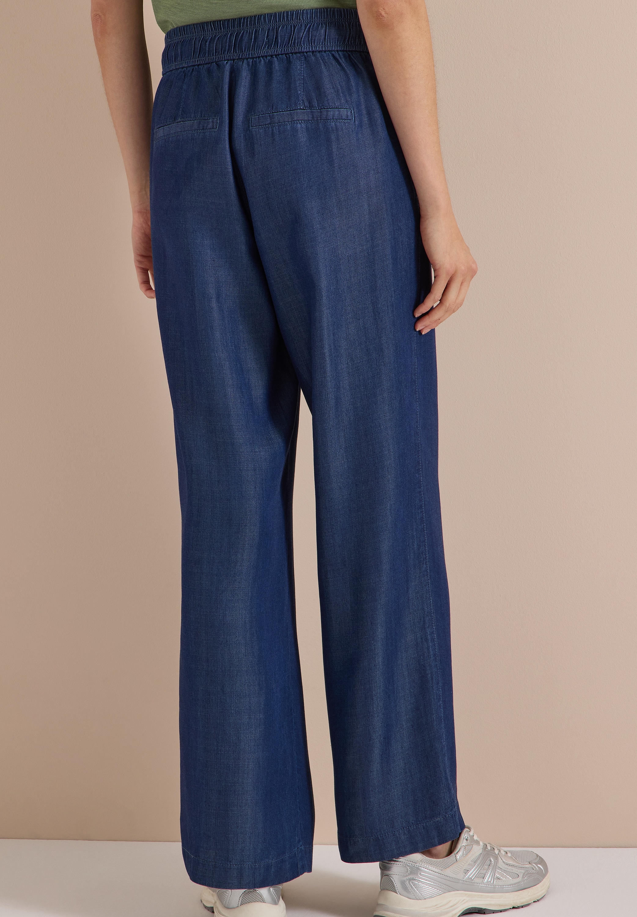 Cecil Pantalon en tissu »Style Neele«  Ceinture élastique avec cordon, lyocell, coupe ample au niveau des jambes