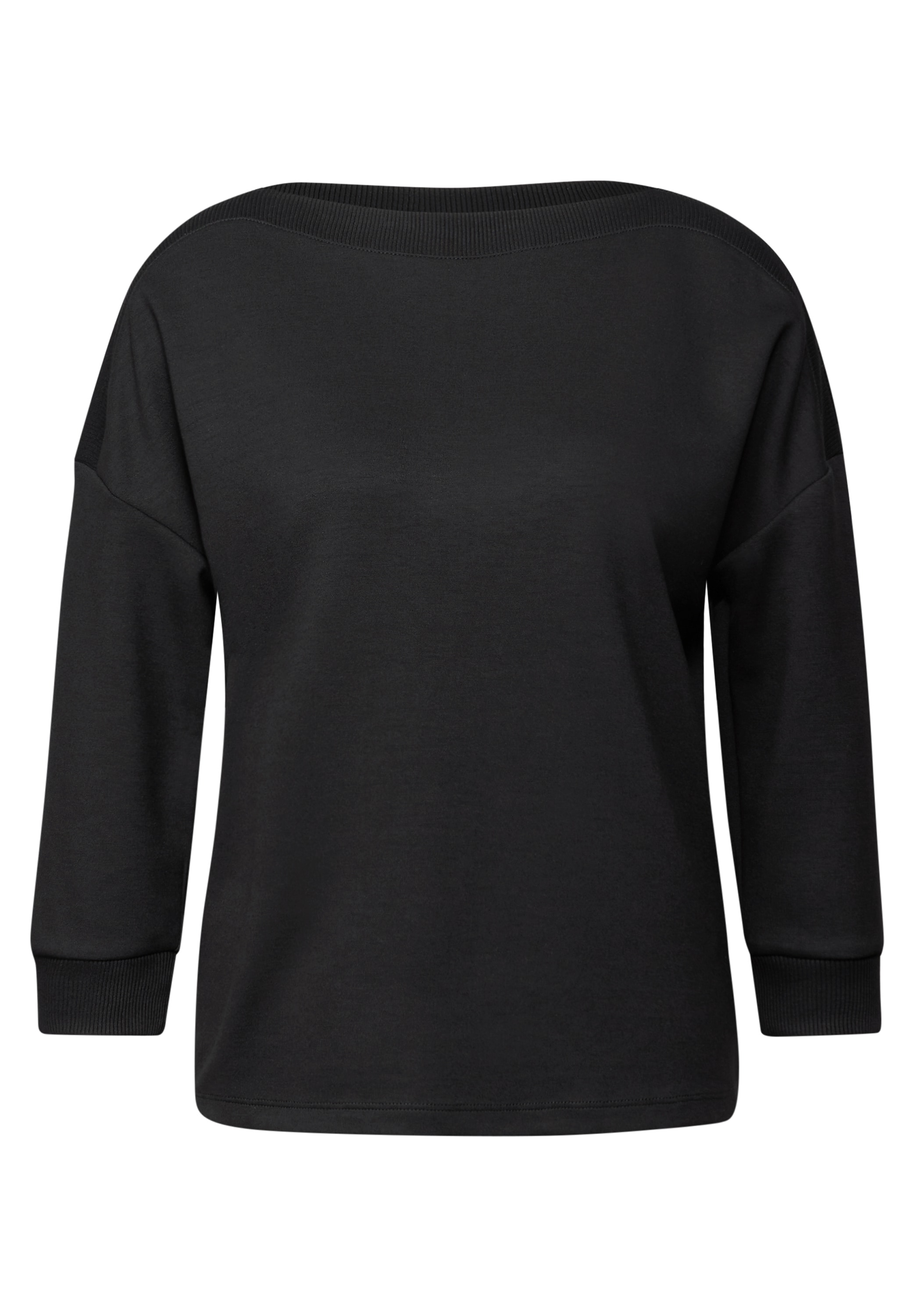 STREET ONE 3/4-Arm-Shirt, Strick-Shirt mit U-Boot-Ausschnitt