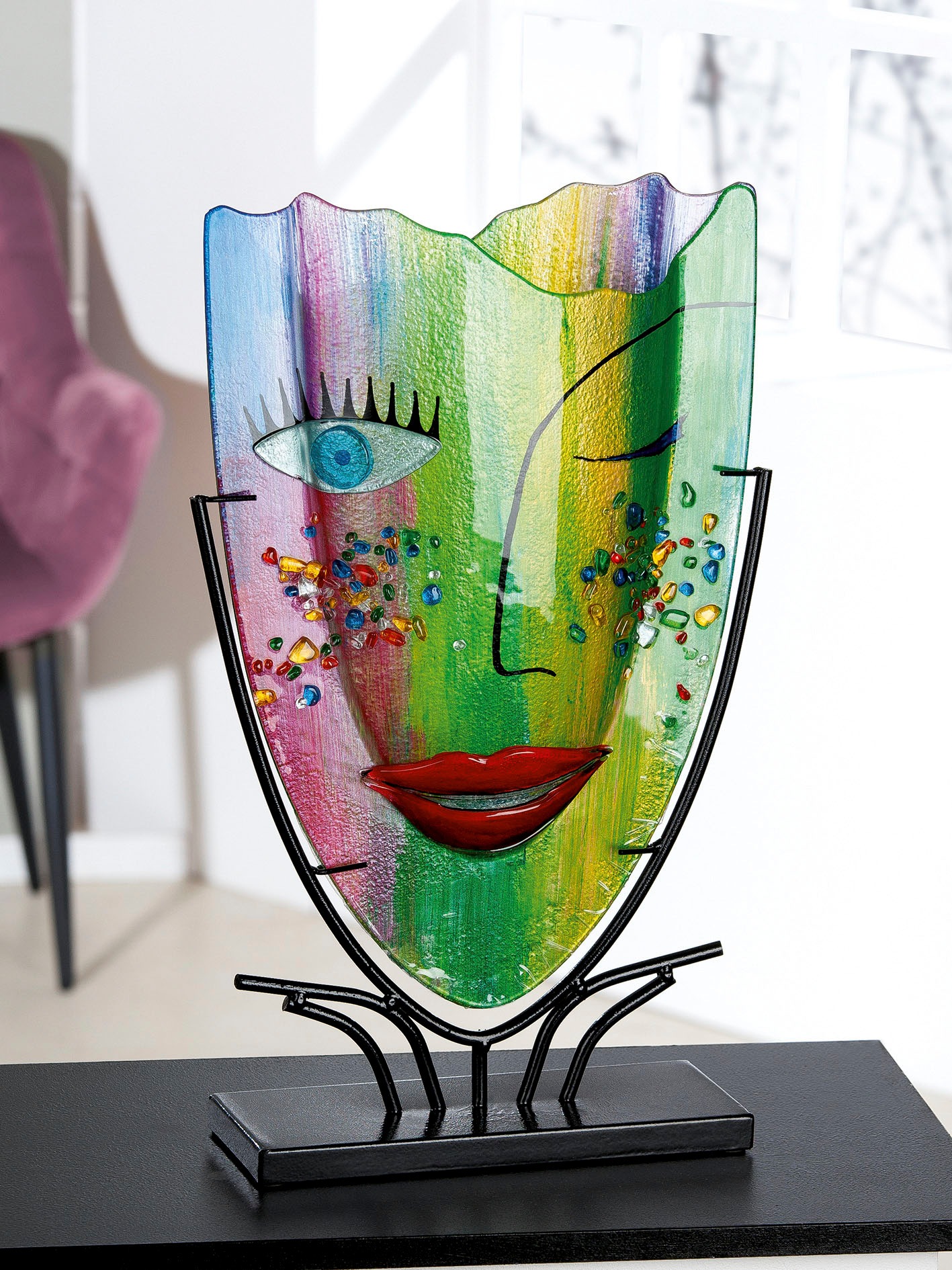 Casablanca by Gilde Dekovase "Amour" Vase aus Glas