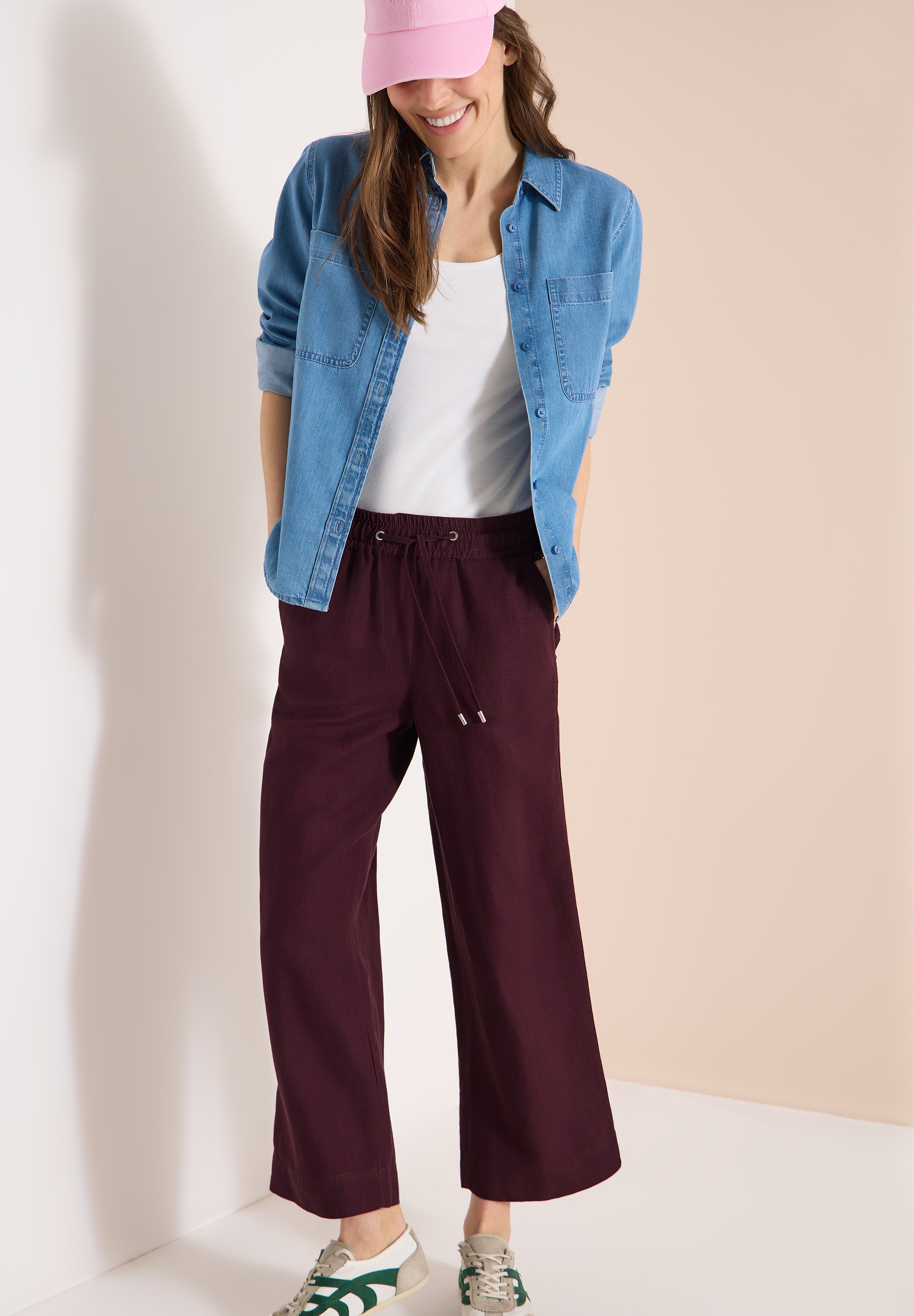 Cecil Stoffhose »Style Neele«  mit Gummizug und aus Leinen-Viskose-Mix