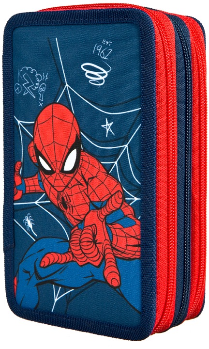 Image of Scooli Federmäppchen »Tripledecker, Spider-Man«, (Set), befüllt, inkl. Geodreieck bei Ackermann Versand Schweiz