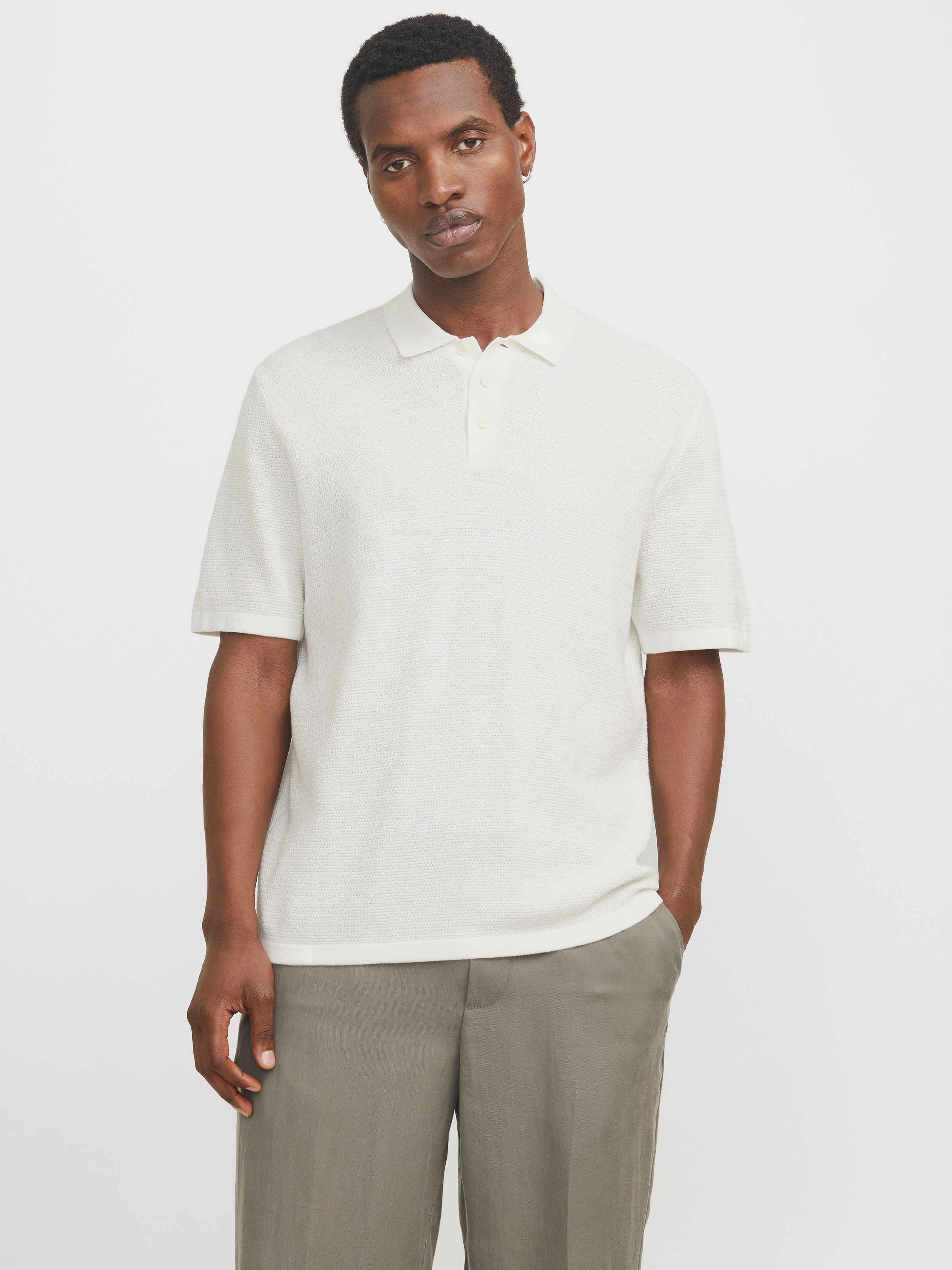 Jack & Jones Kurzarmpullover »JJEGEORGE KNIT POLO SS SN«, mit Polo Kragen