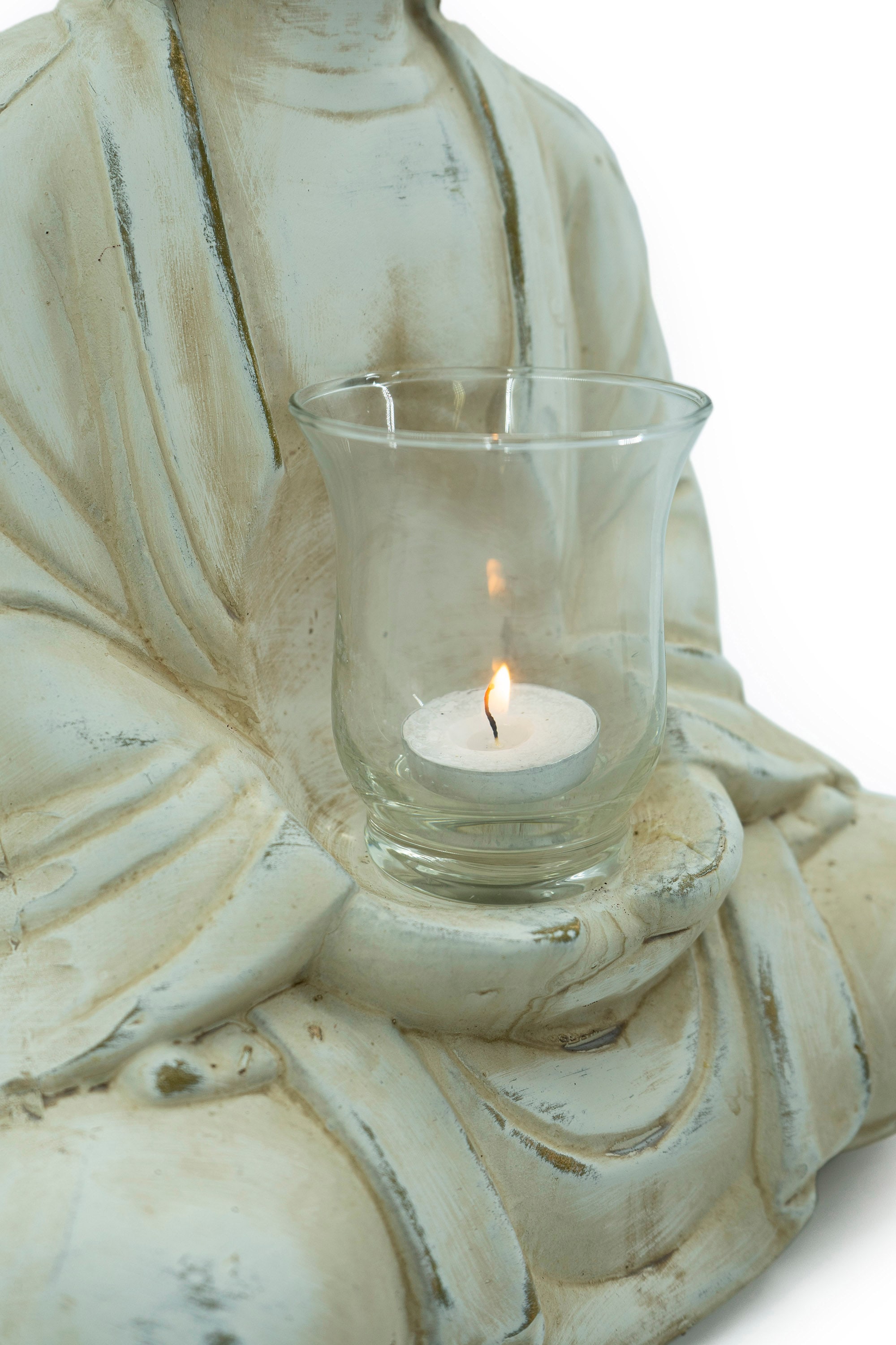 kaufen Höhe Teelichthalter Teelichtglas, »Buddha«, mit 40 LIVING (1 cm St.), bequem NOOR