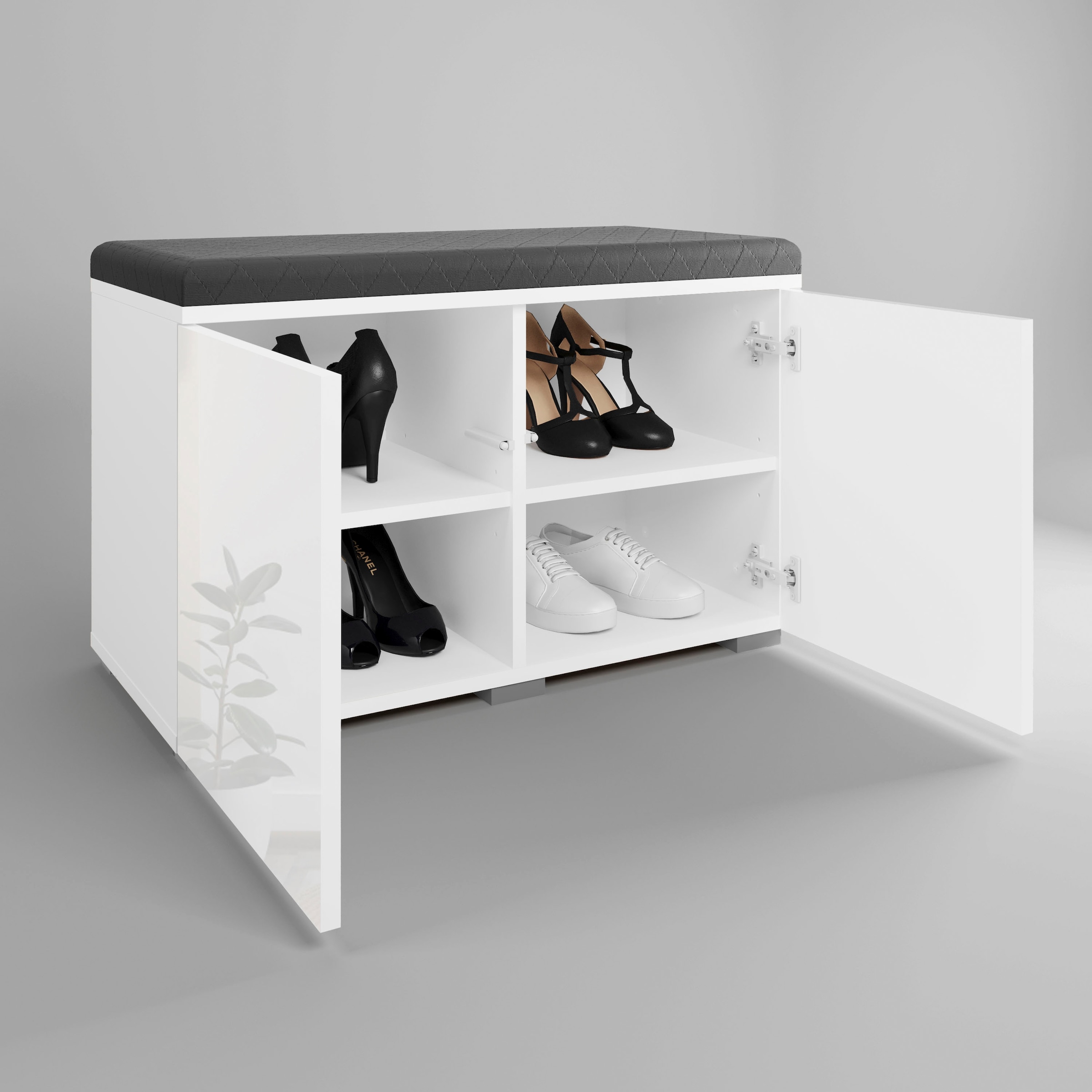 GOODproduct Sitzbank »Paris« inkl. Sitzkissen,  moderne Truhenbank B/T/H 70x35x45, Flurbank mit Sitz aus Kunstleder