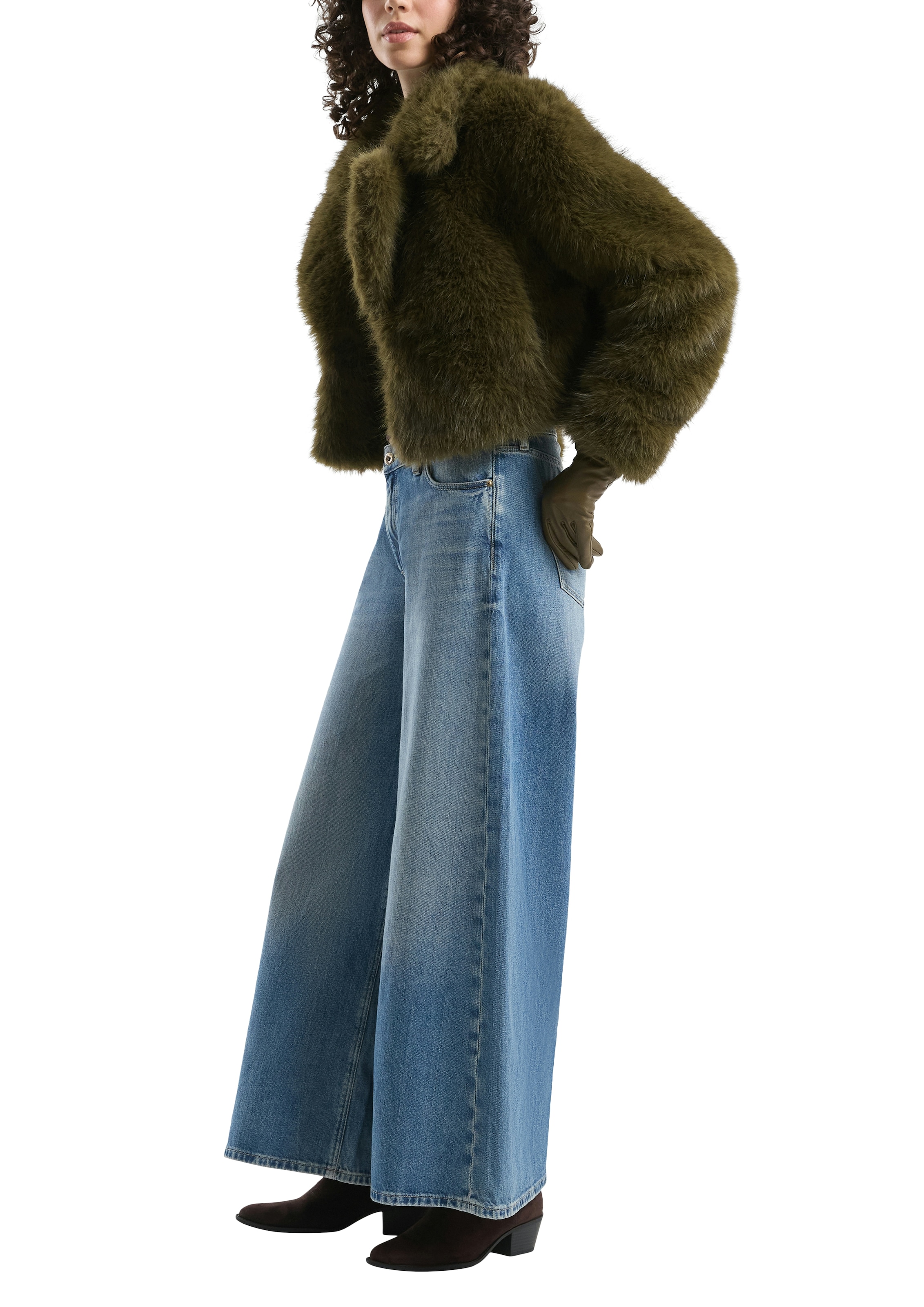 QS Jackenblazer , in Felloptik
