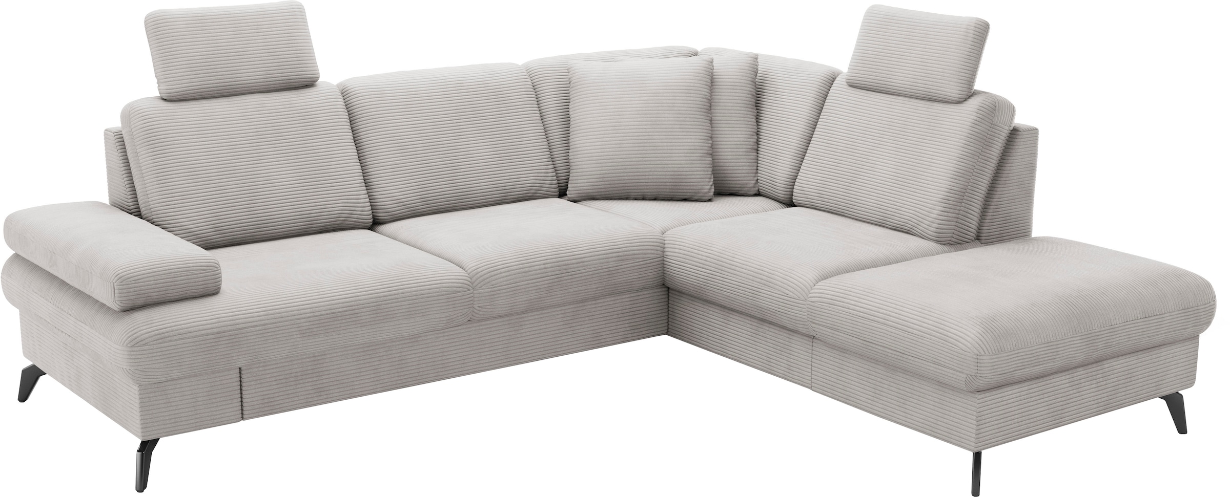 sit&more Ecksofa »Morris Jubi L-Form«, inkl. Armteilfunktion und 1 Zierkissen, wahlweise mit Bettfunktion