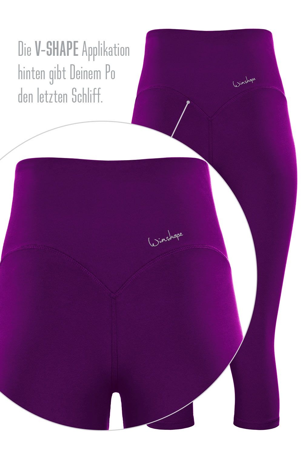 Winshape Leggings »3/4 Functional Comfort HWL217C«  mit V-Shape Applikation und Core-Bund