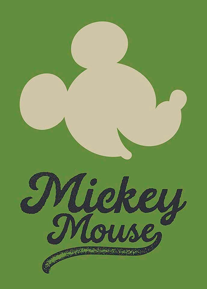 Image of Komar Bild "Mickey Mouse Green Head" Disney 1 Stk. tlg. Wandbild zur Dekoration im Kinderzimmer - ohne Rahmen