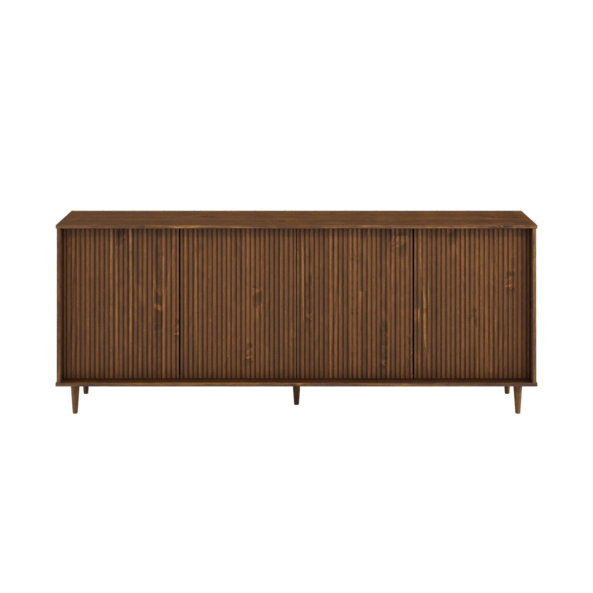 GOODproduct Sideboard »Malmedy Front mit gefrästen Rillen« Kommode aus massivem Kiefernholz, Push-to-open, FSC, Breite 200 cm