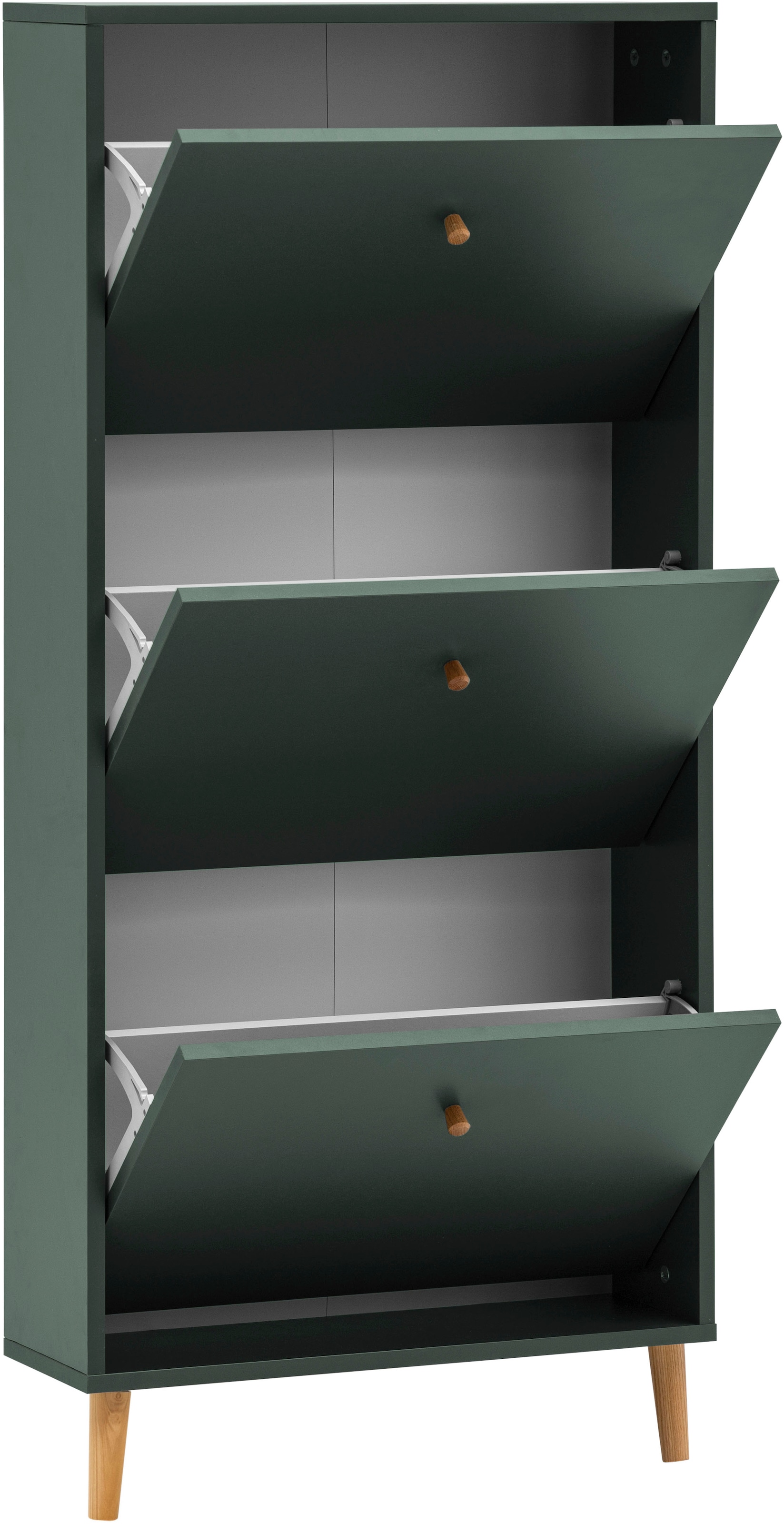 Schildmeyer Armoire à chaussures »Bjarne, Breite 59 cm« Griffe und Möbelfüsse aus Massivholz, Platz für bis zu 9 Paar Schuhe