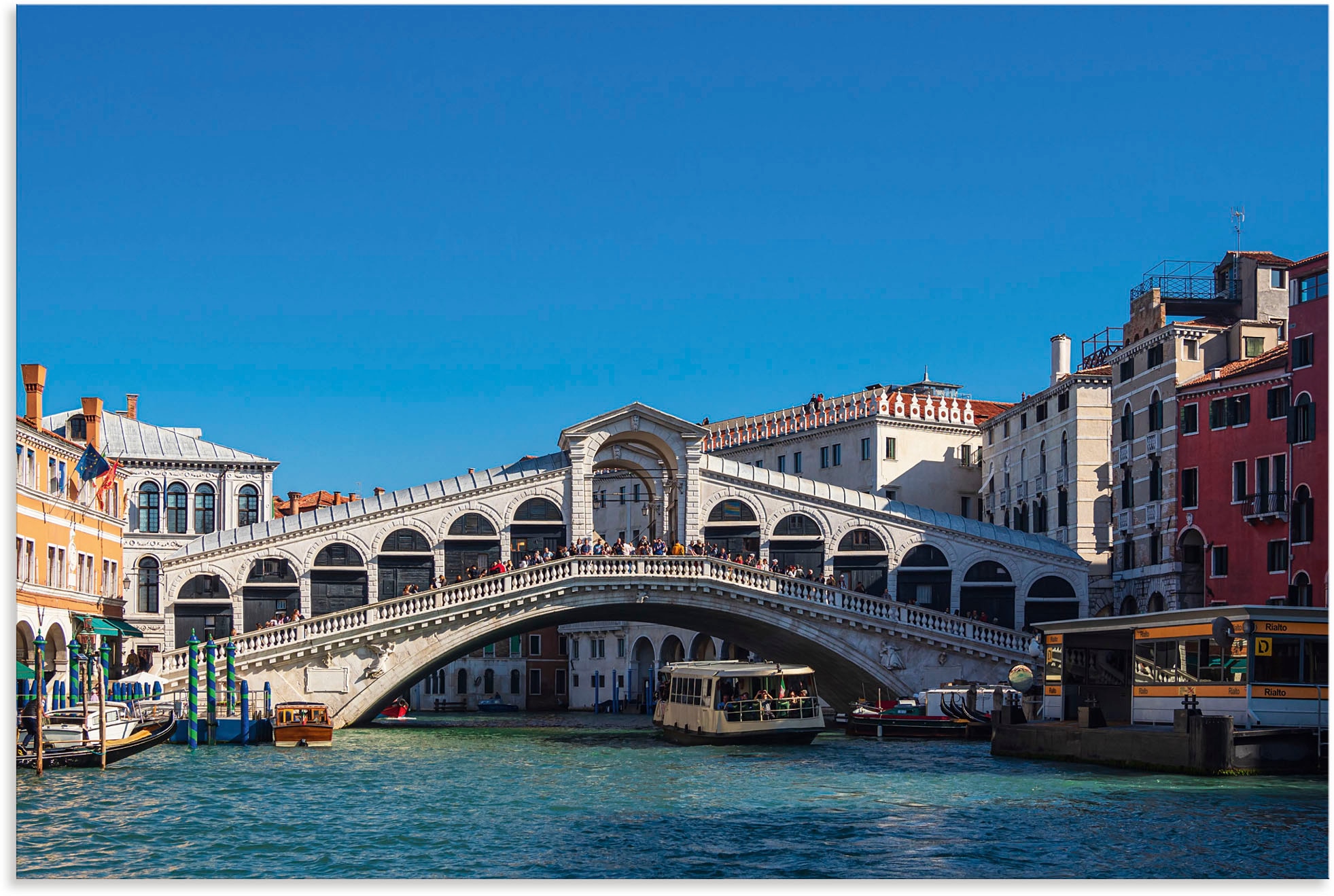 Leinwandbild, Poster Wandaufkleber die Wandbild (1 Rialto St.), Venedig«, oder Venedig, in auf versch. Brücke Grössen als Alubild, »Blick Artland in