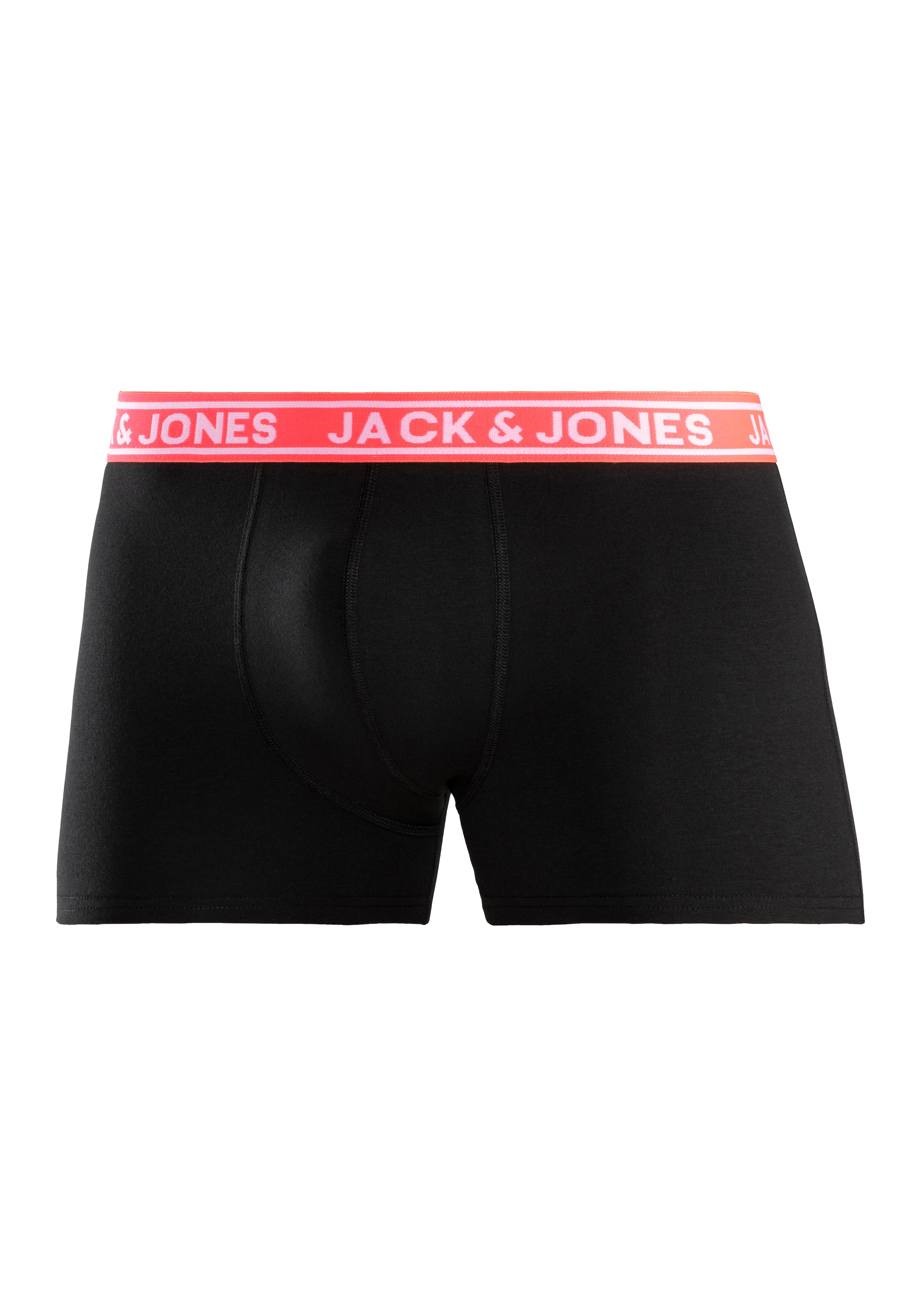 Jack & Jones Trunk »JACCRISP im 6er Pack mit Logobund und Stretchkomfort«, (Packung, 6 St.), unifarben mit Farbeinsatz, modisch, eng anliegend, Baumwollmischung