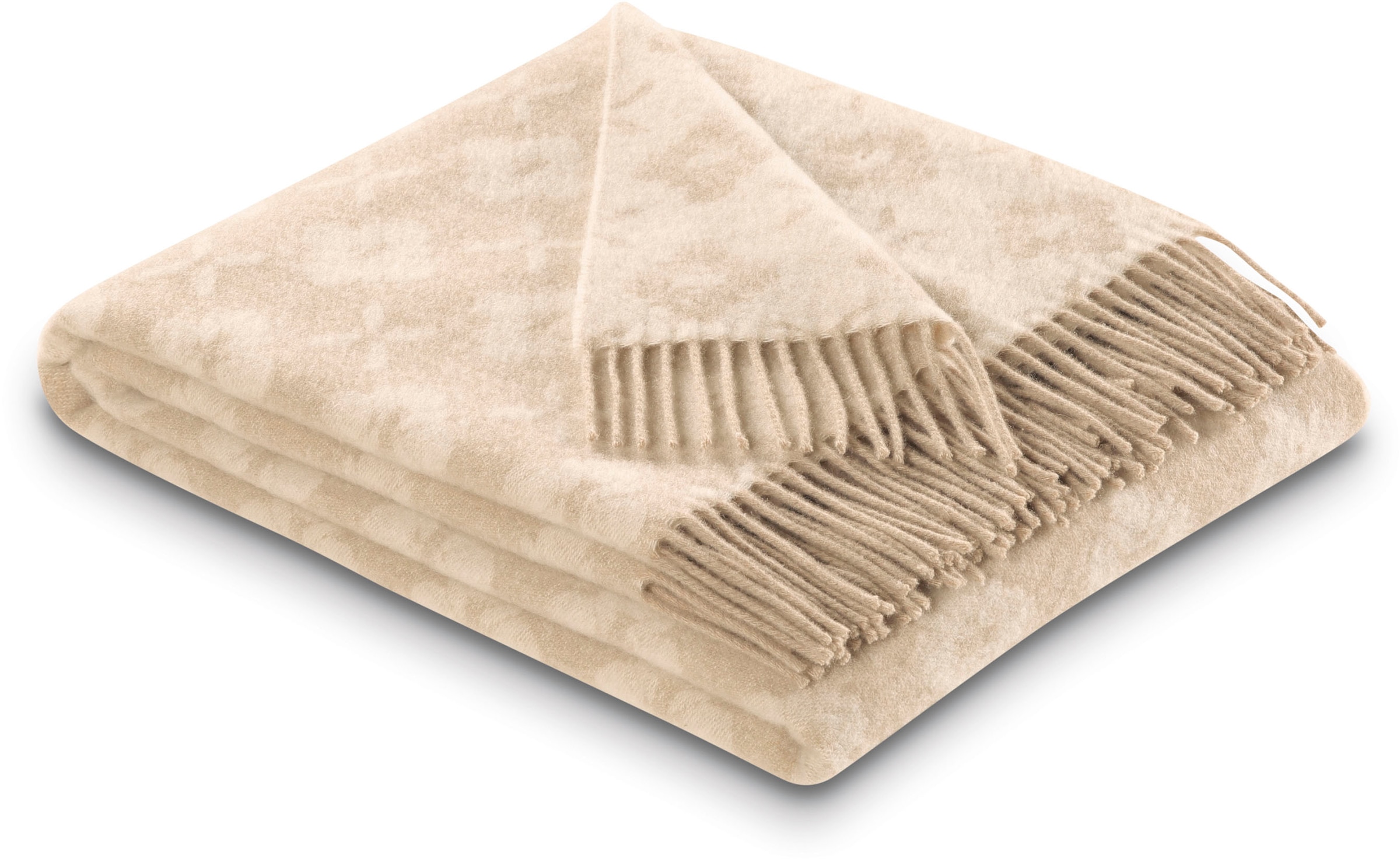Image of Biederlack Wohndecke "Plaid Primo" Kaschmir-Wolle-Mix