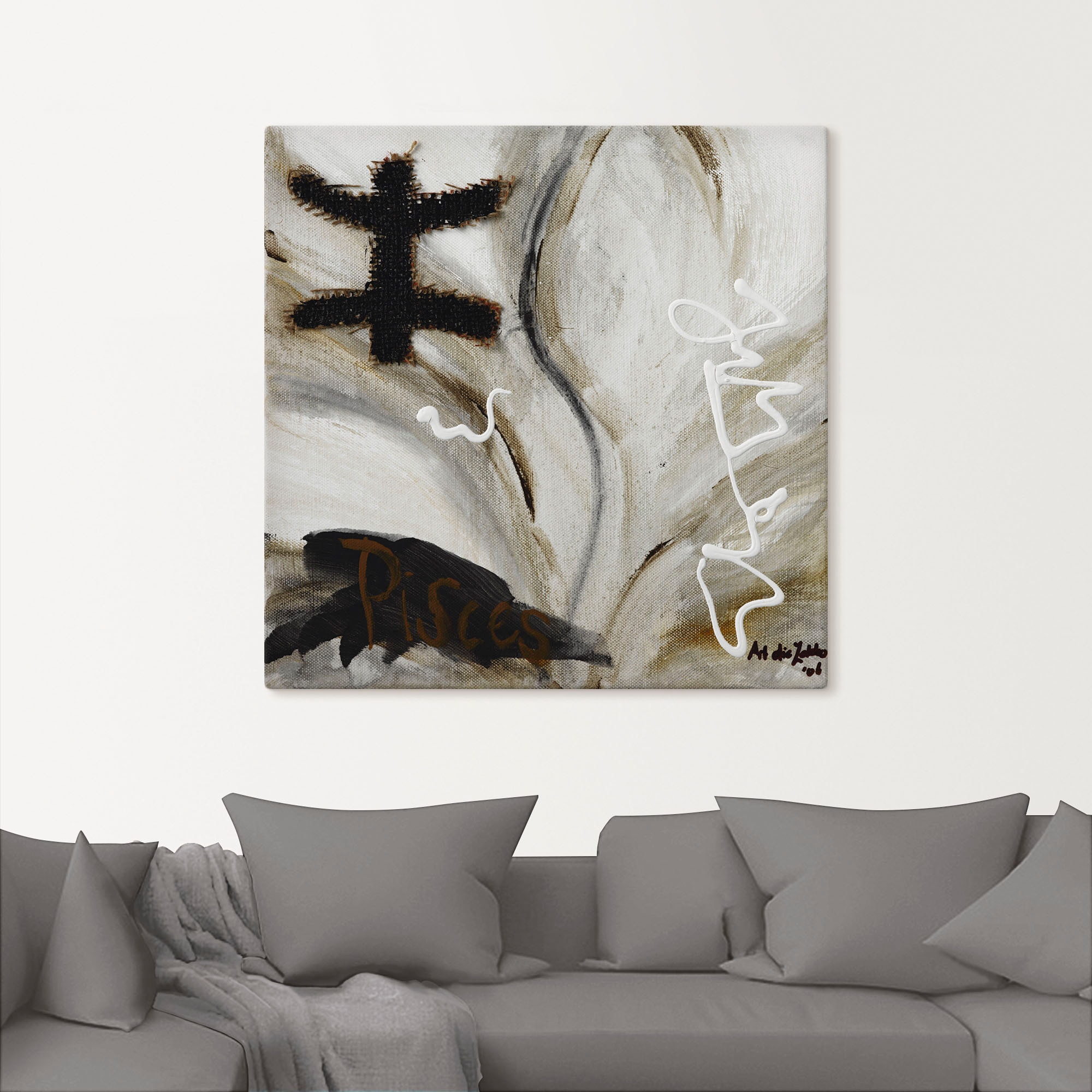 Artland Wandbild »Fische«, Sternzeichen, (1 St.), als Leinwandbild in verschied. Grössen
