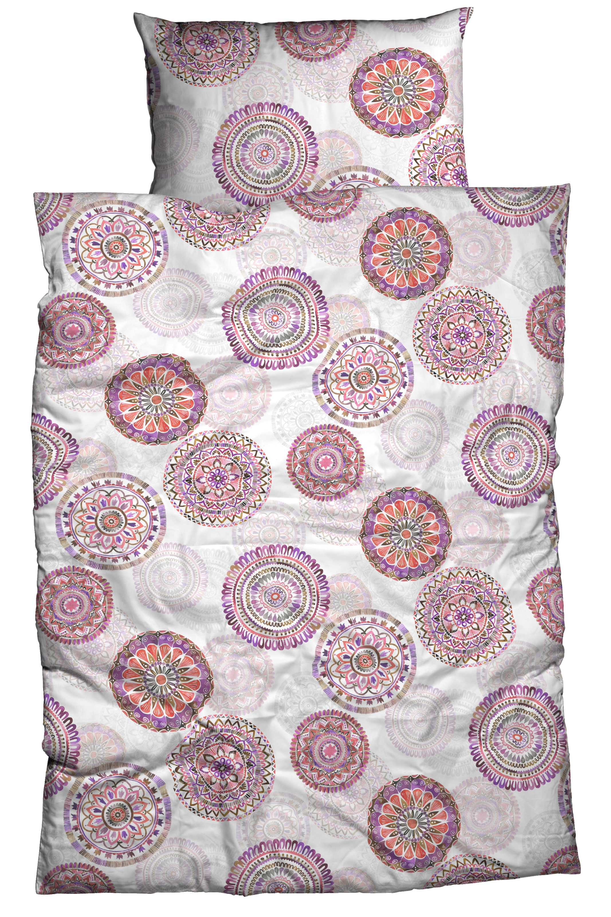 Image of CASATEX Bettwäsche "Rozette" 2 Stk. verschiedene Mandalas, modernes Design