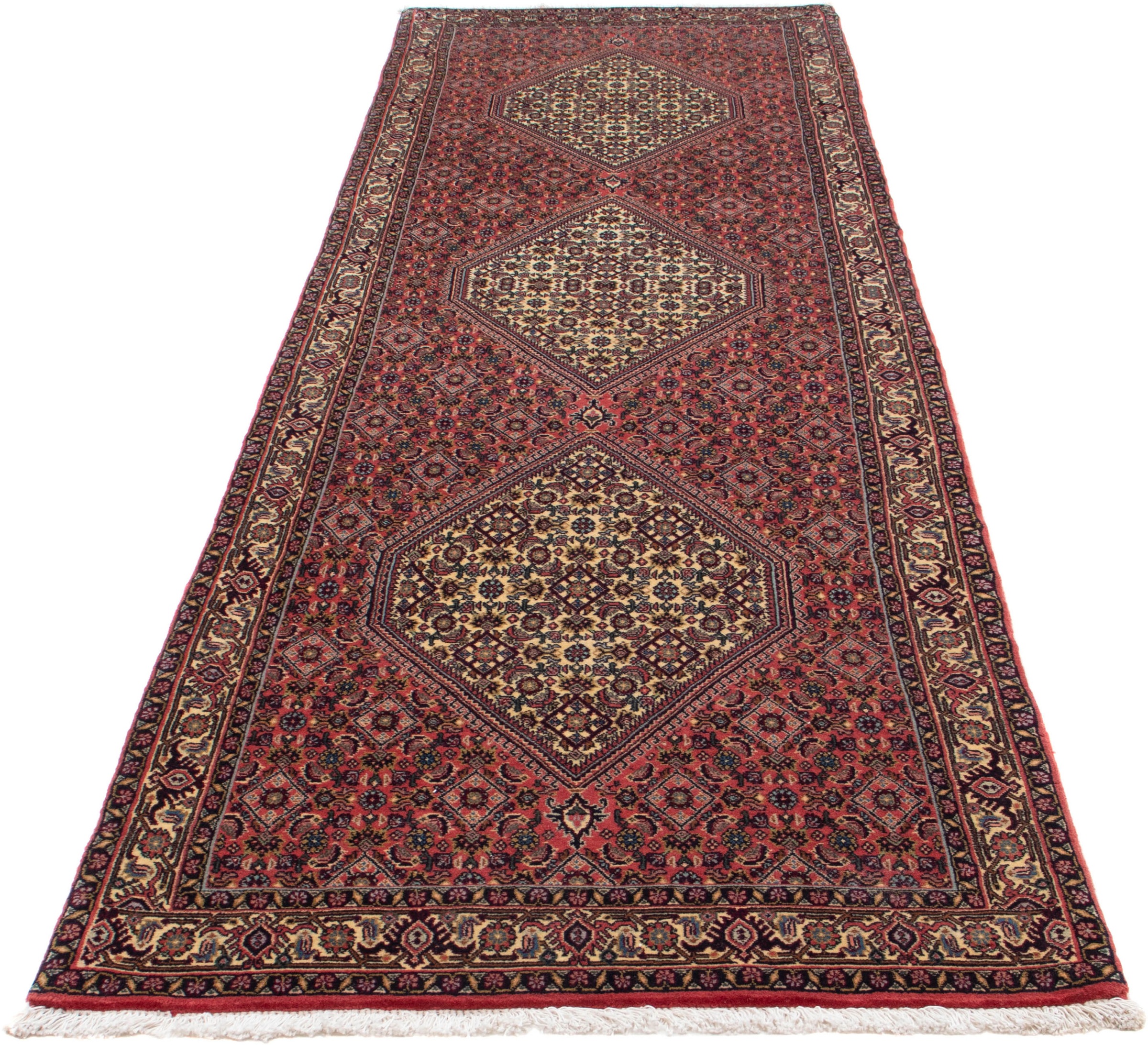 Image of morgenland Orientteppich »Perser - Bidjar - 298 x 88 cm - dunkelrot«, rechteckig, 15 mm Höhe, Wohnzimmer, Handgeknüpft, Einzelstück mit Zertifikat bei Ackermann Versand Schweiz