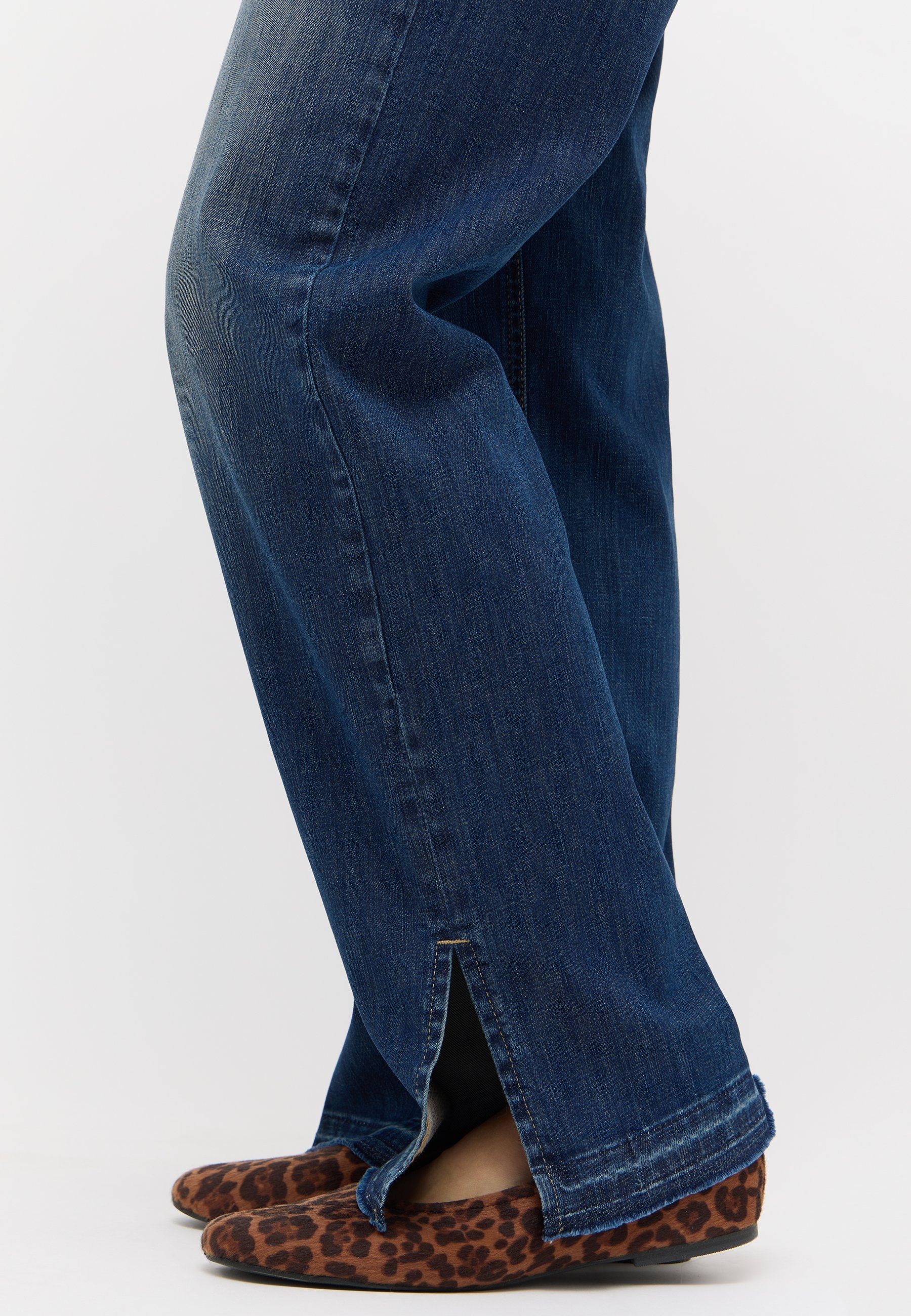 ANGELS Bootcut-Jeans »LARA BOHO« mit Schlitz am Beinabschluss, Wide Leg, Stretch