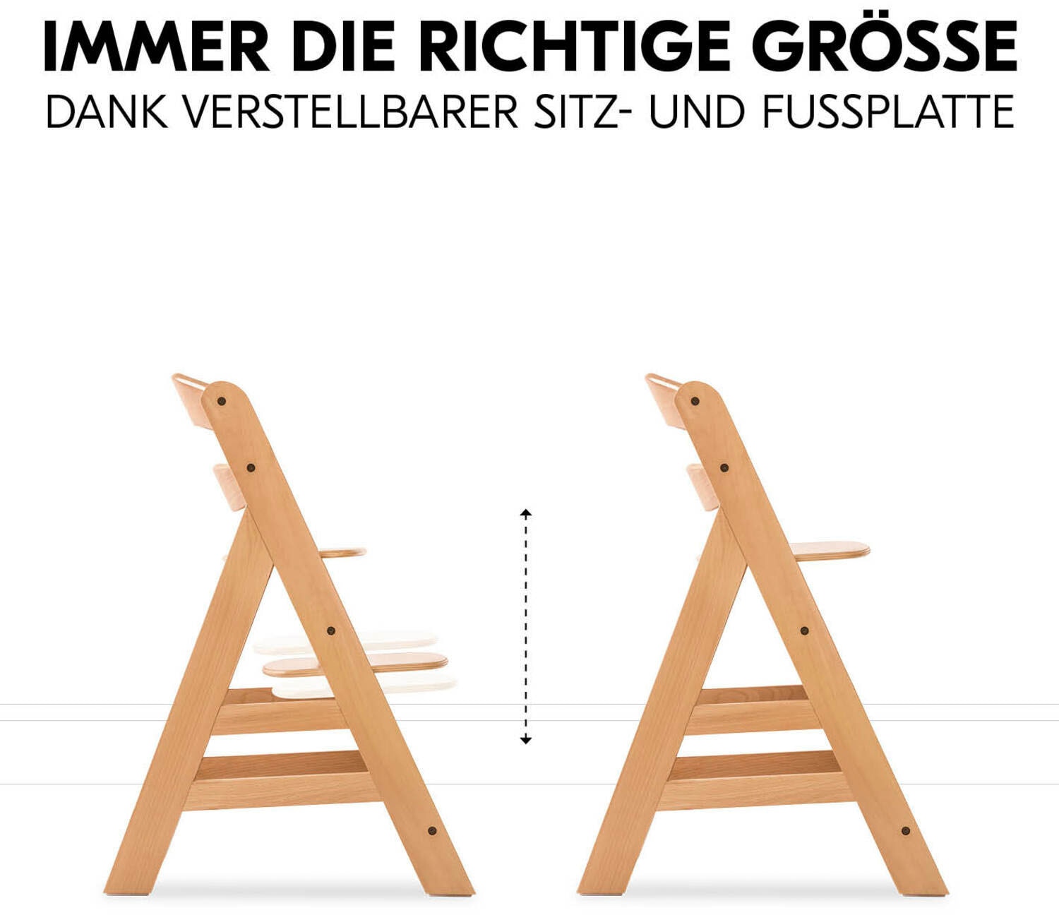 Hauck Hochstuhl »Alpha Newborn Pre, Nature Grey« ()