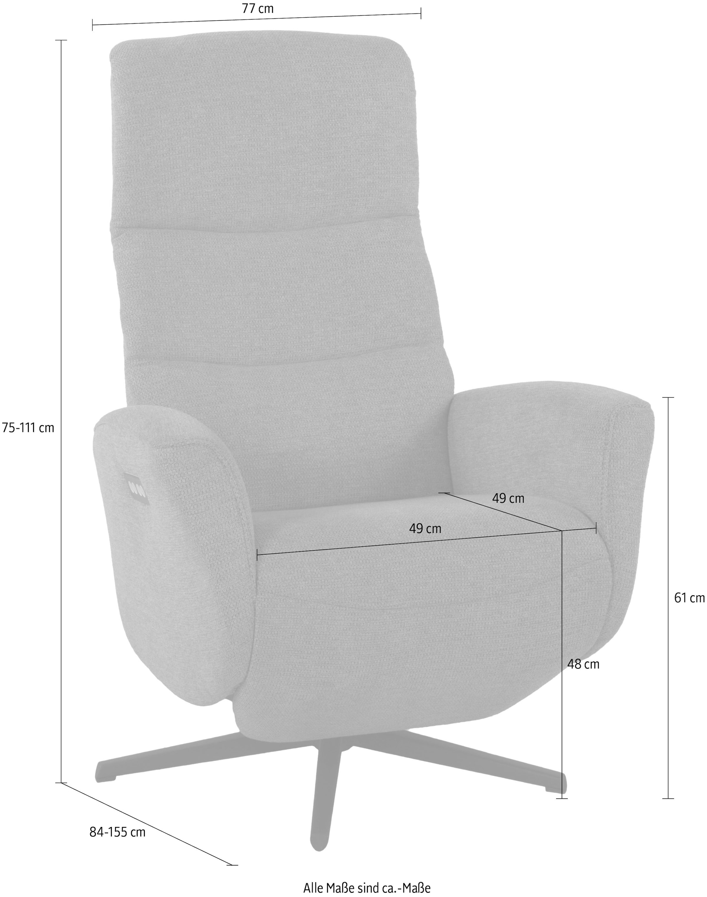 Duo Collection Fauteuil de relaxation »Genua« 1 cuis tlg. réglable électriquement avec 2 moteurs, pivotant