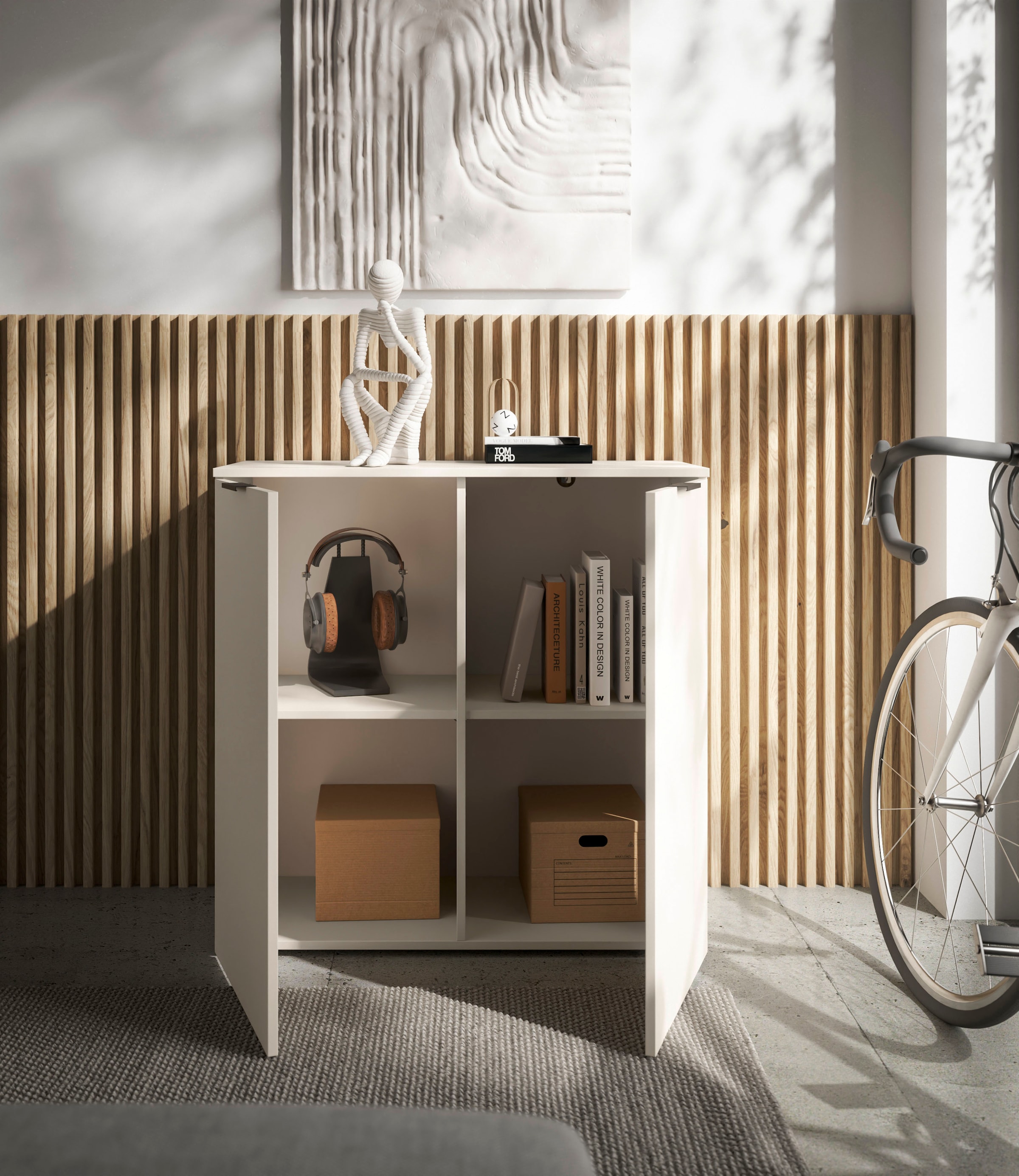 HBZ Sideboard »Linz Kommode, BxHxT 90x90x40cm« 1 Stk. tlg. Breite 90cm,Lip-Griff,Melaminbeschichtung