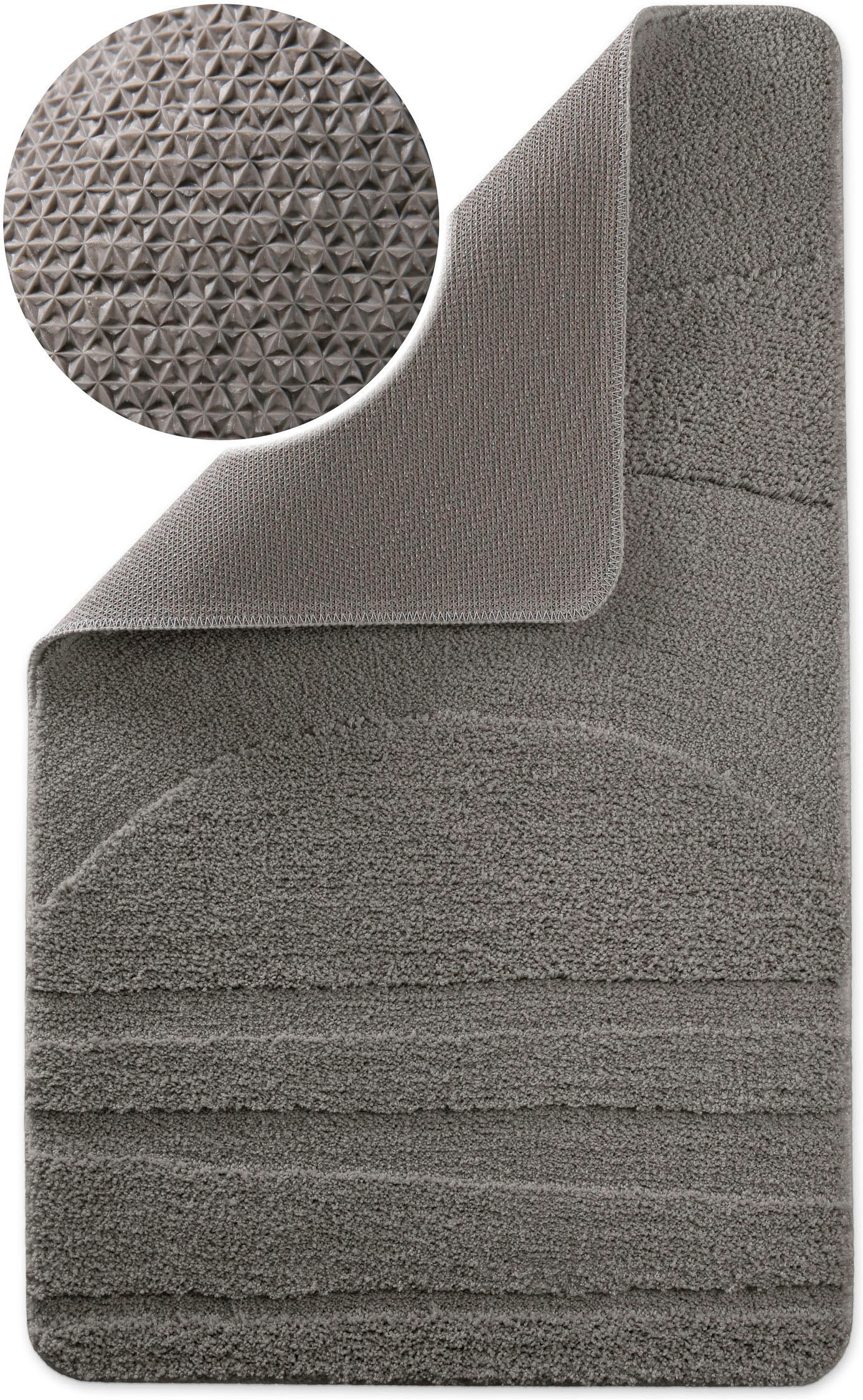 Wecon home Tapis de bain »Marc« Höhe 25 mm Badteppich, Hoch-Tief-Linien, weich, rutschhemmend, waschbar, getuftet