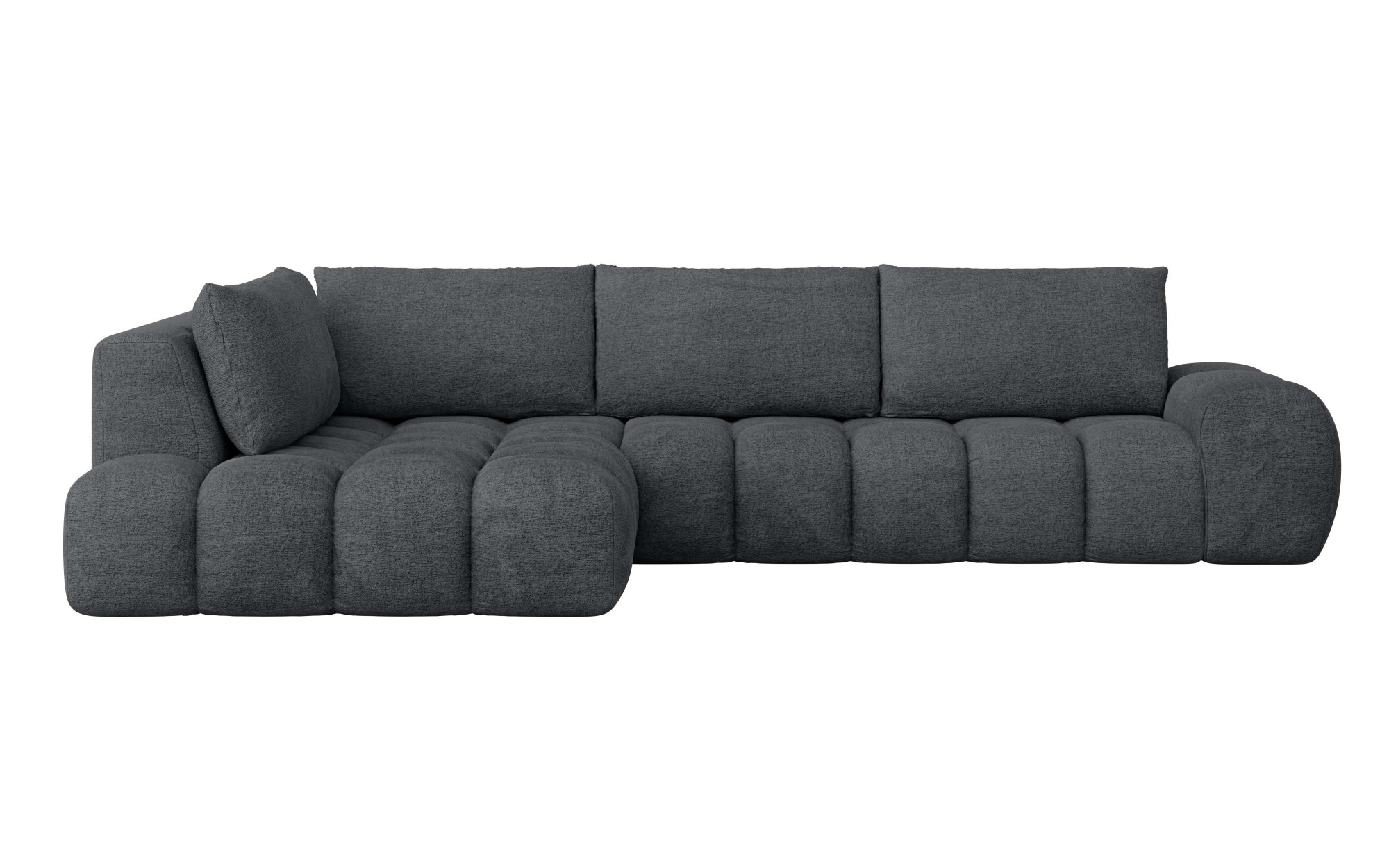 INOSIGN Ecksofa »AZITA klein, L-Form, elegant und bequem Designsofa«, lose Rückenkissen, traumhafte Steppung, Masse B/T/H: 296/176,5/89 cm
