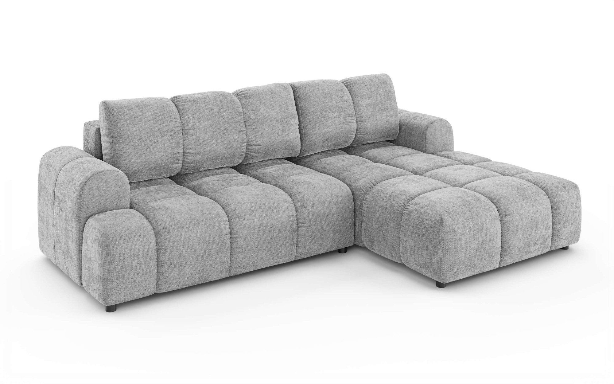 GOODproduct Ecksofa »FINNOX Schlafsofa, Bettkasten, komfortables Sitzgefühl, Breite 255cm« Liegefläche 130x200cm, inklusive Rückenkissen, moderne Steppung