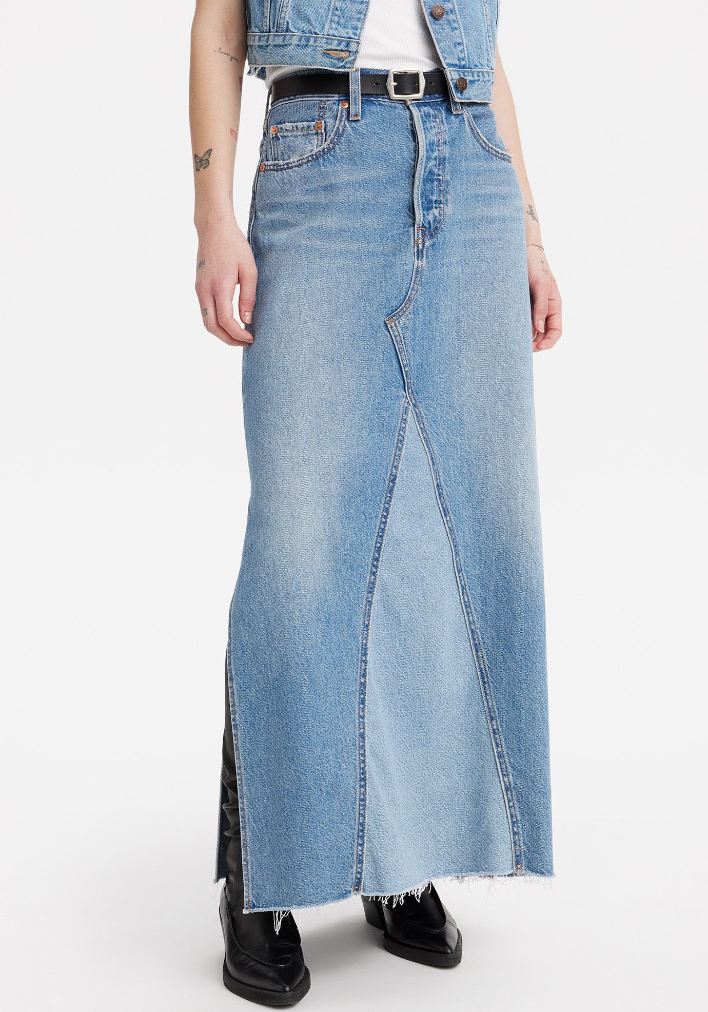 Jeansrock »ICONIC LONG SKIRT«, im Five-Pocket Style