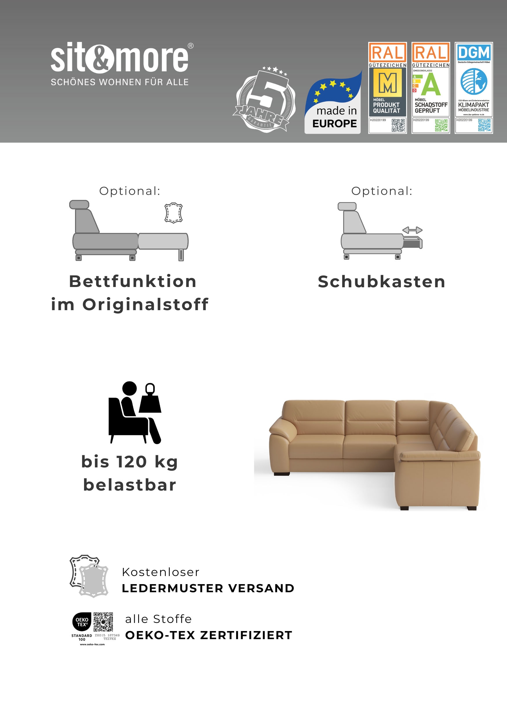 sit&more Sessel »Montego« mit Federkern